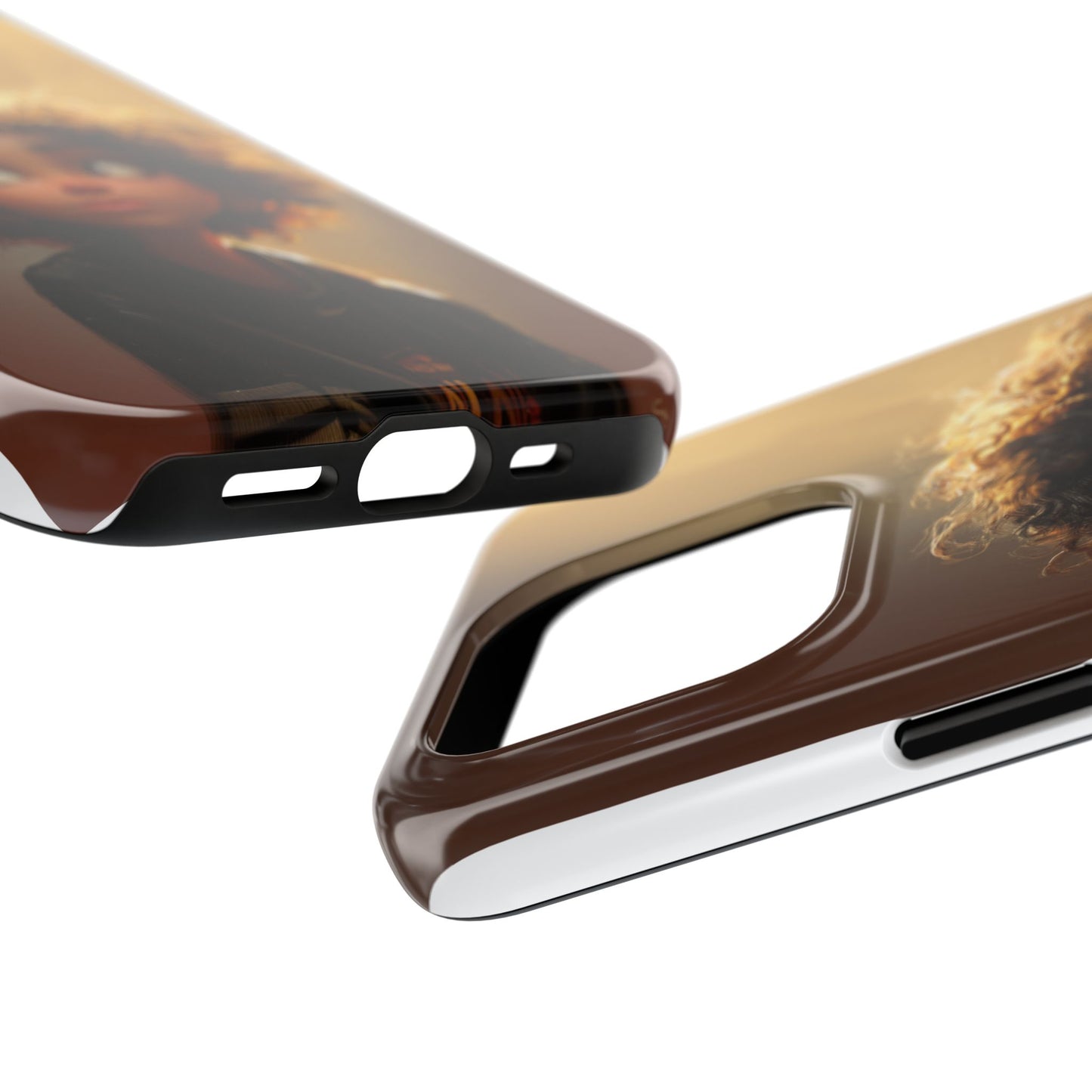 Artistic Tough Phone Case with Whimsical Character Design