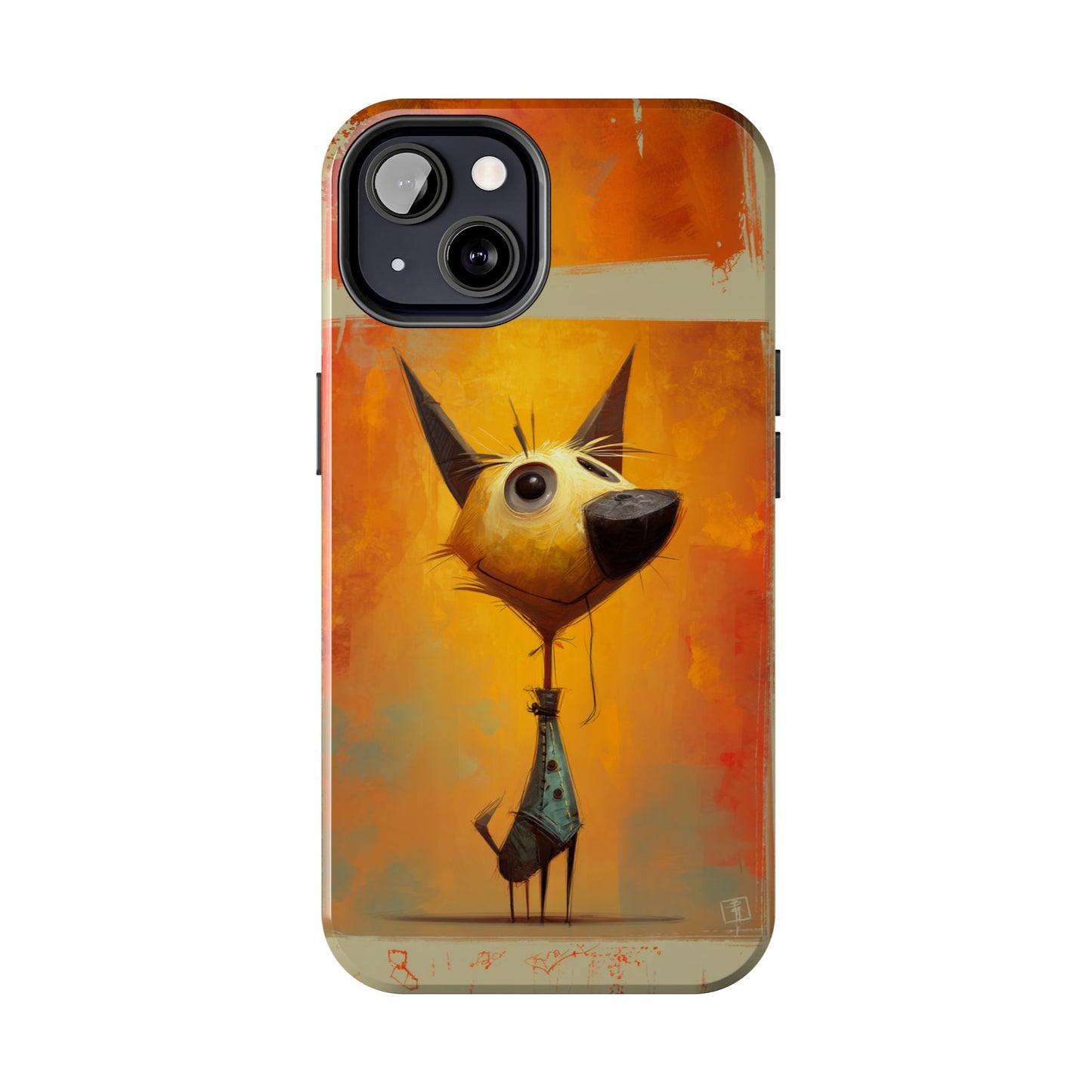 Whimsical Dog Art Tough Phone Case - Fun & Stylish Pet Lover Gift