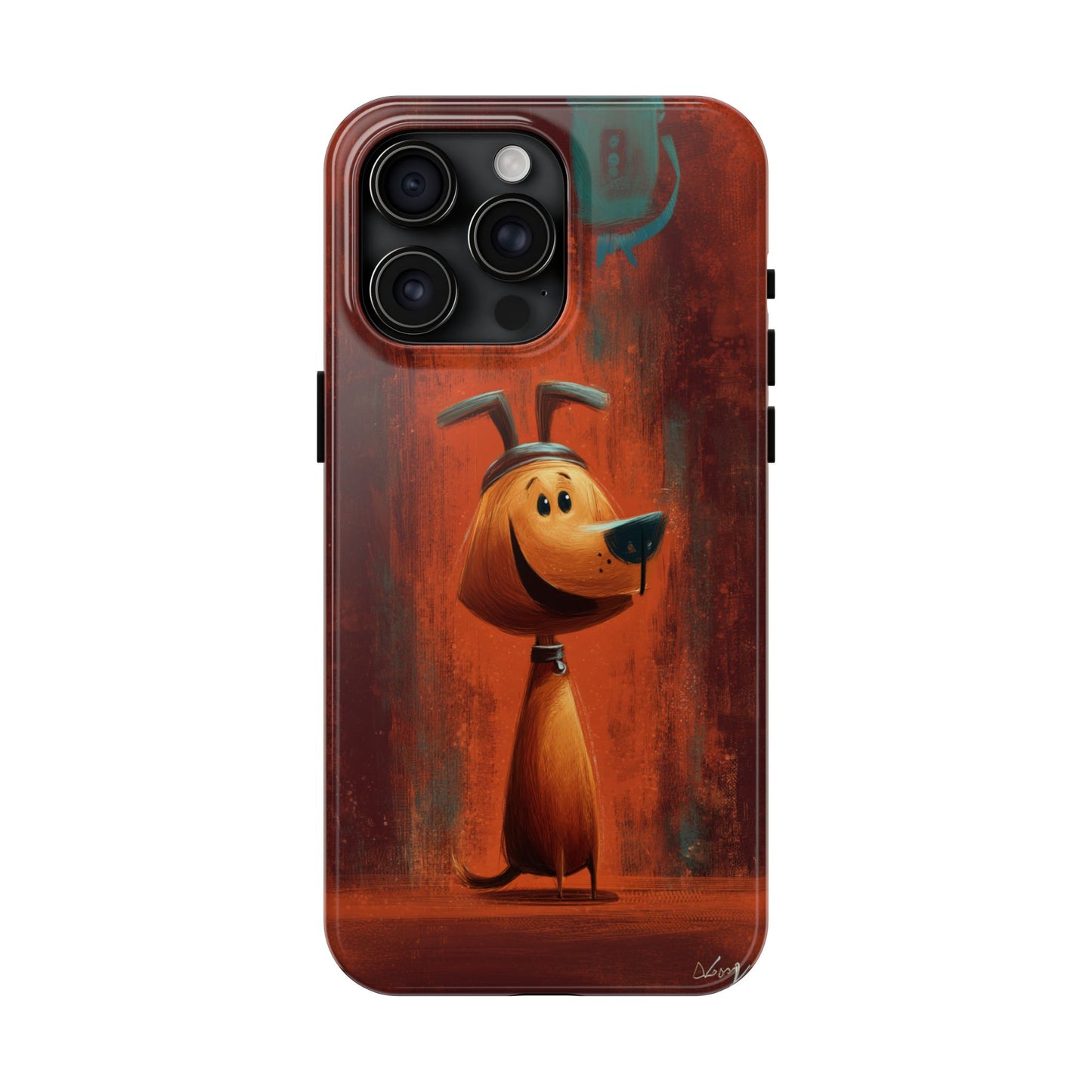 Playful Dog Art Tough Phone Case - Perfect for Pet Lovers