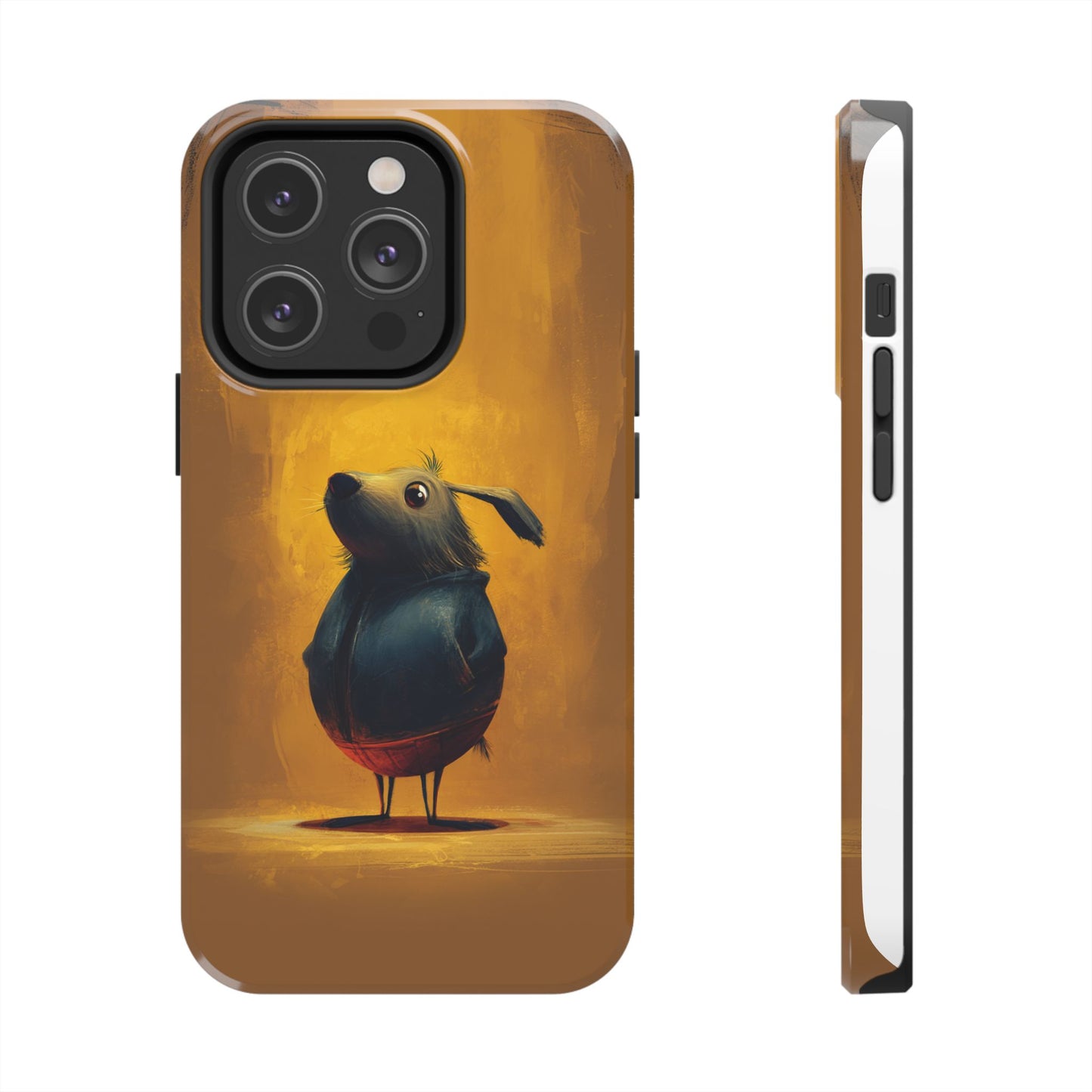 Whimsical Dog Art Tough Phone Case - Durable & Stylish