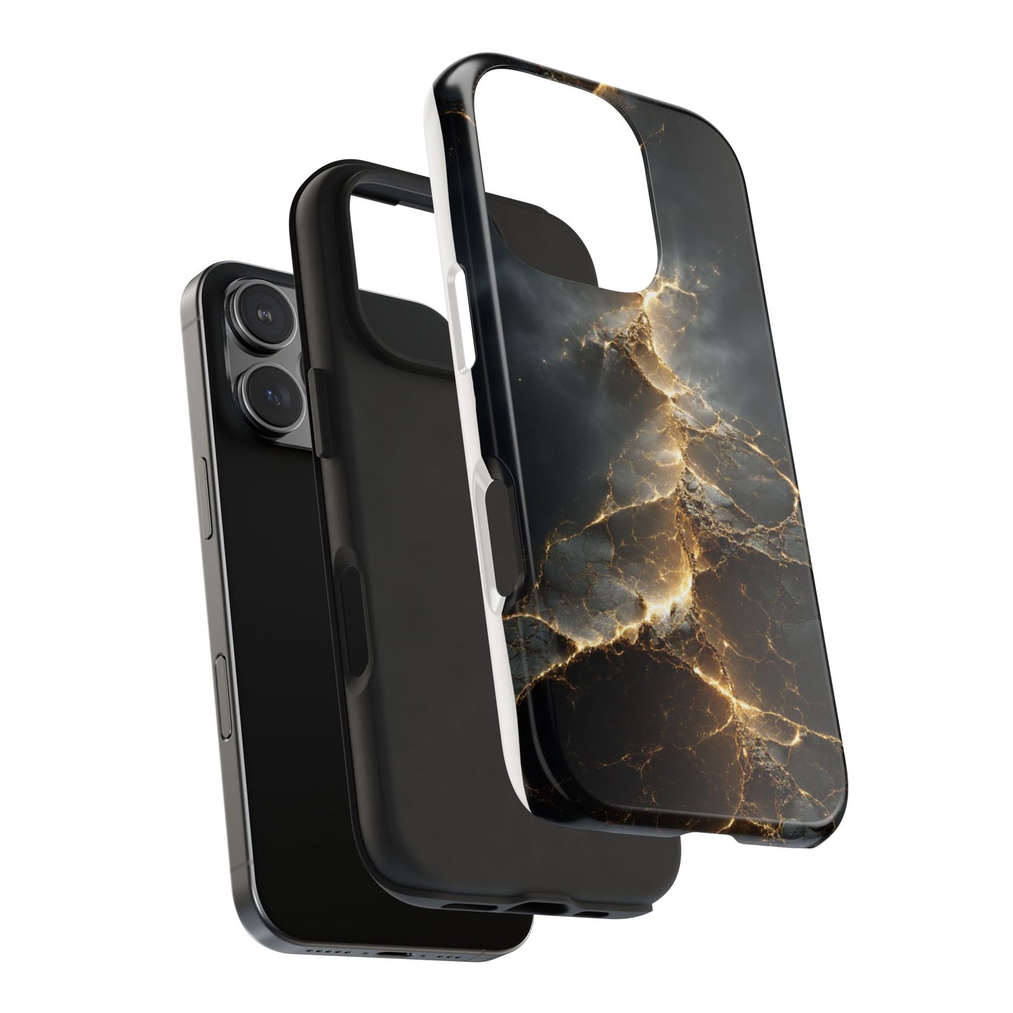 Majestic Marble Phone Case - Tough Protective Cover with Gold Veins