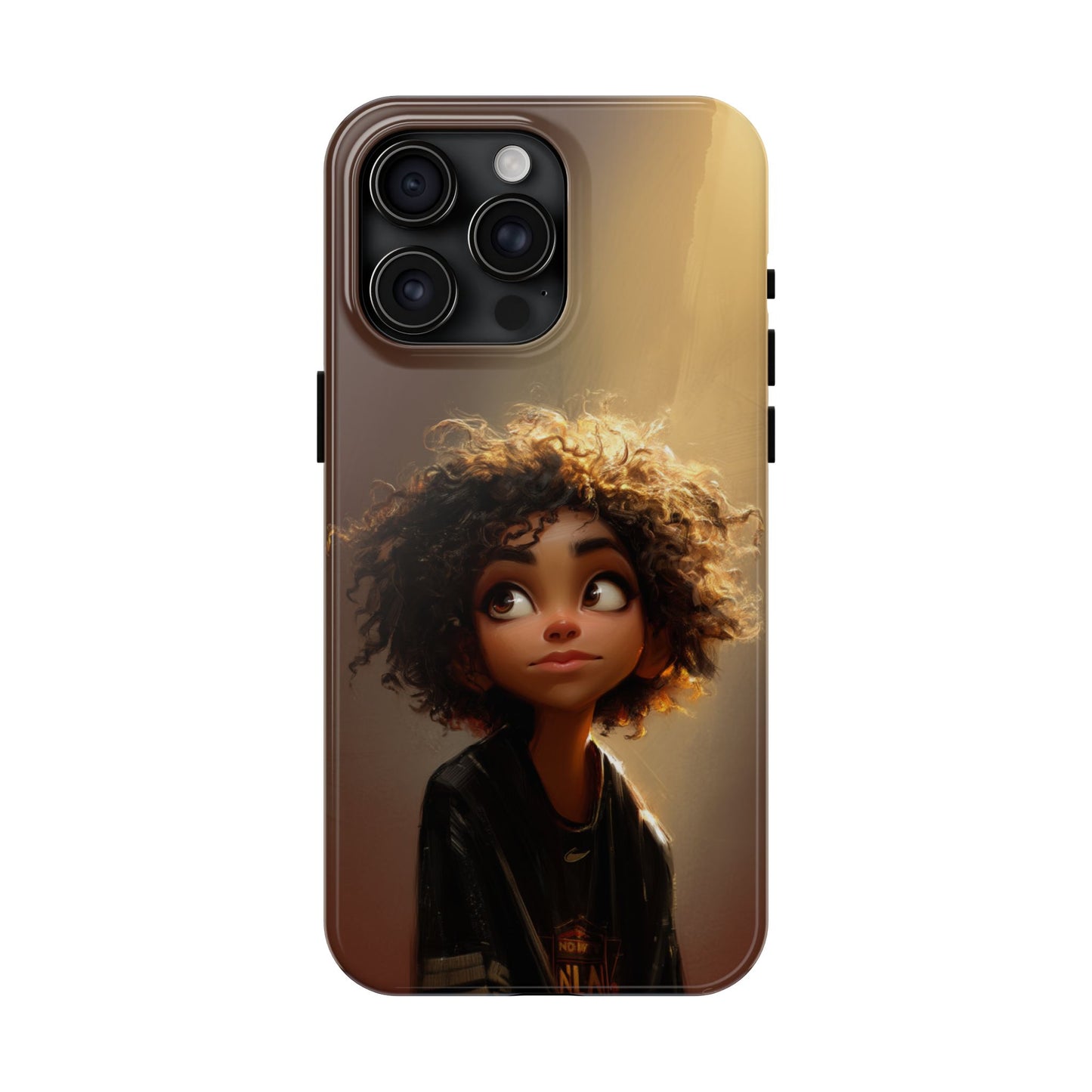 Artistic Tough Phone Case with Whimsical Character Design