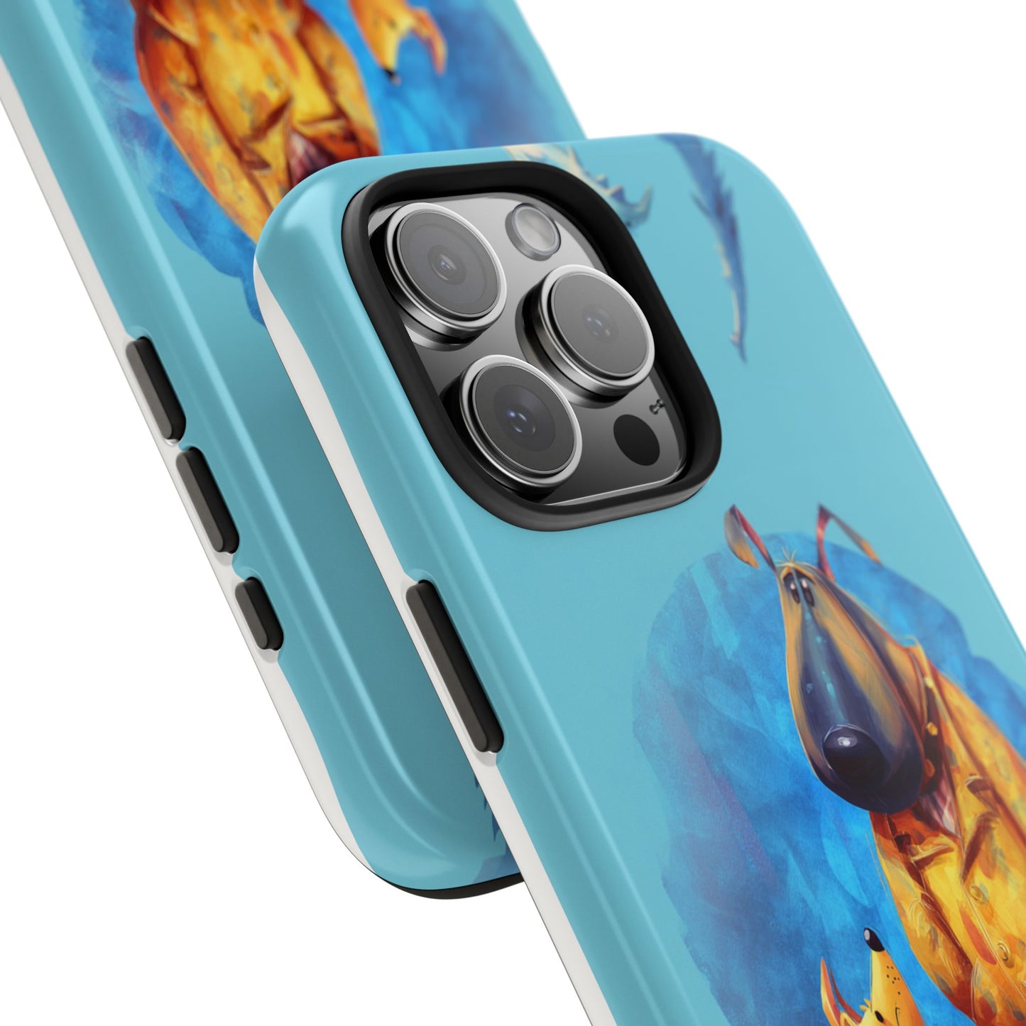 Whimsical Dog-Themed Tough Phone Case for Pet Lovers