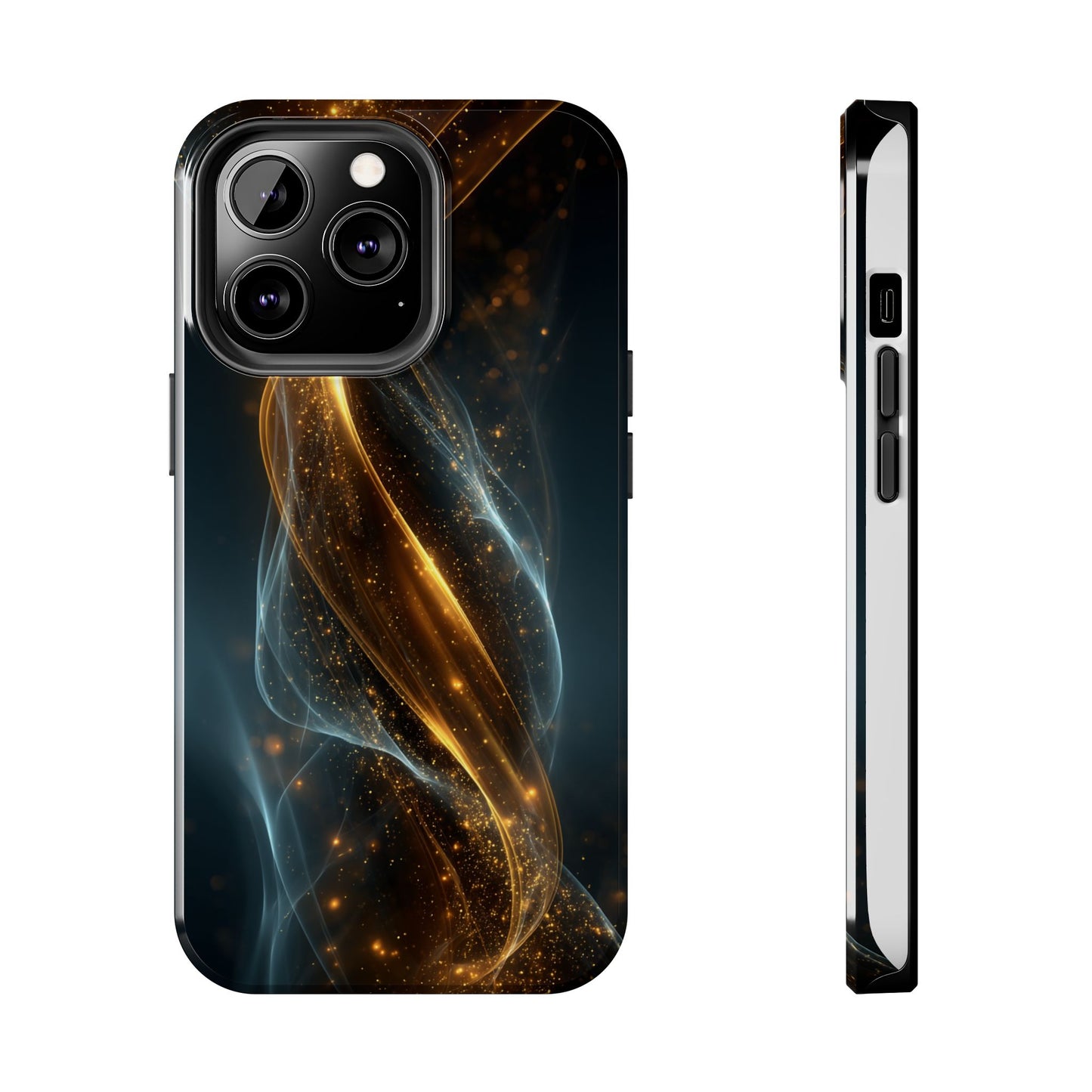 Stylish Tough Phone Case with Elegant Swirl Design
