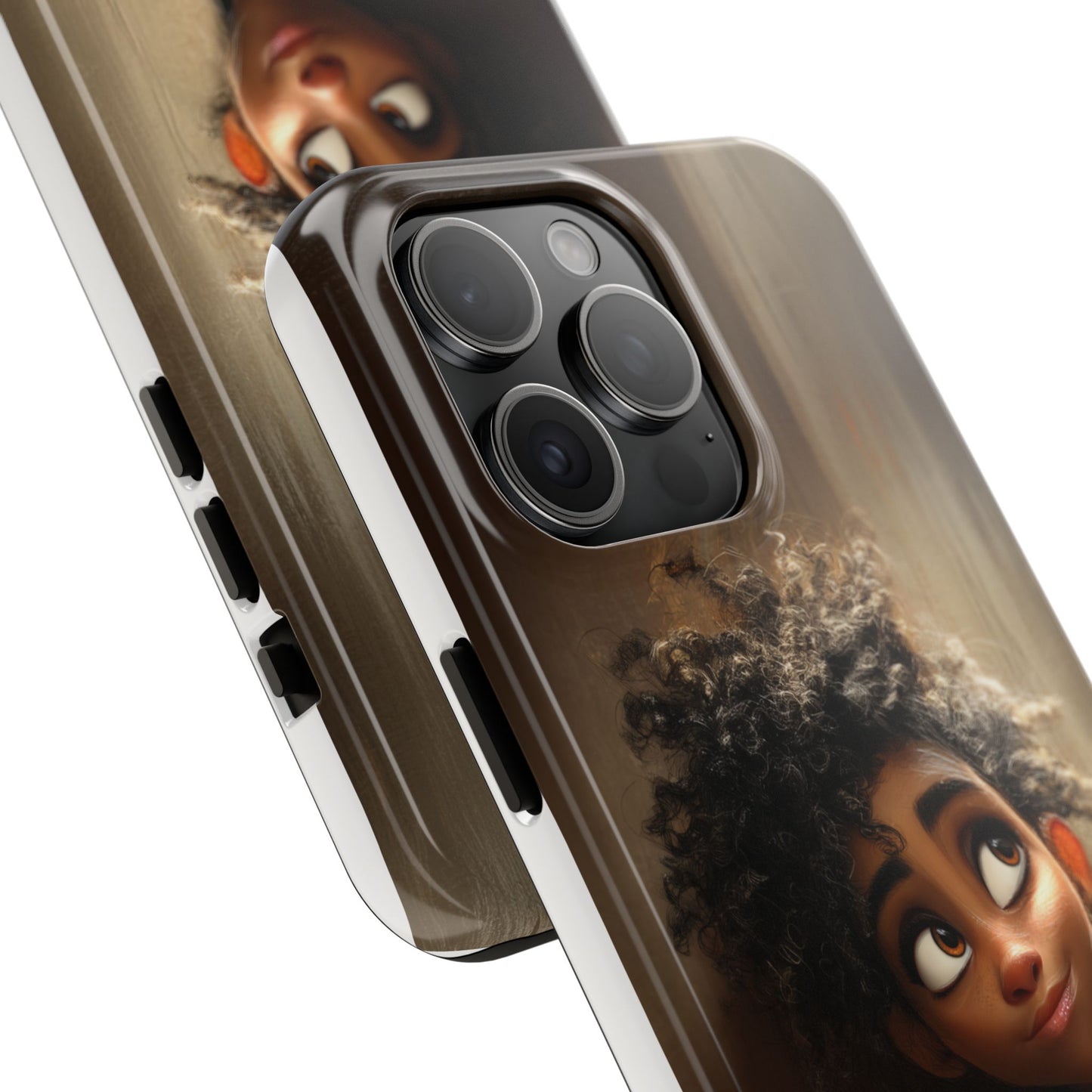 Stylish Tough Phone Case - Artistic Character Design for Teens
