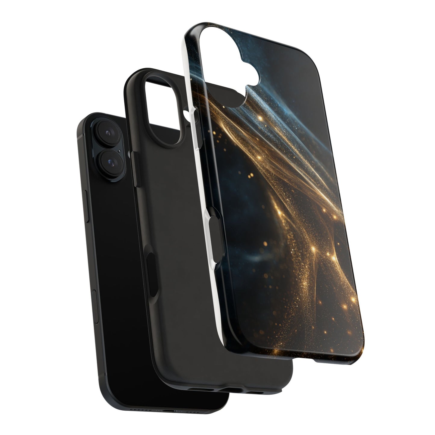 Stunning Gold Swirl Tough Phone Case - Stylish Protection with Elegance