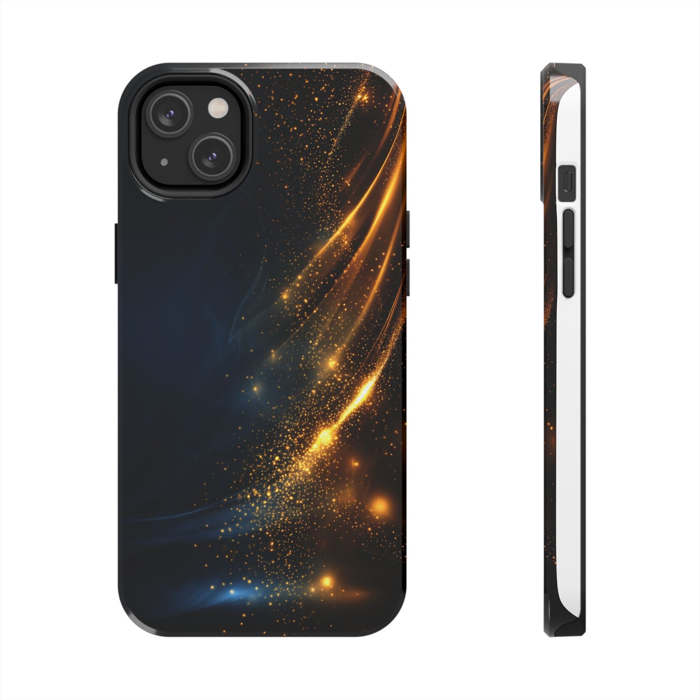 Galaxy Glitter Tough Phone Case - Shockproof Protection for iPhone