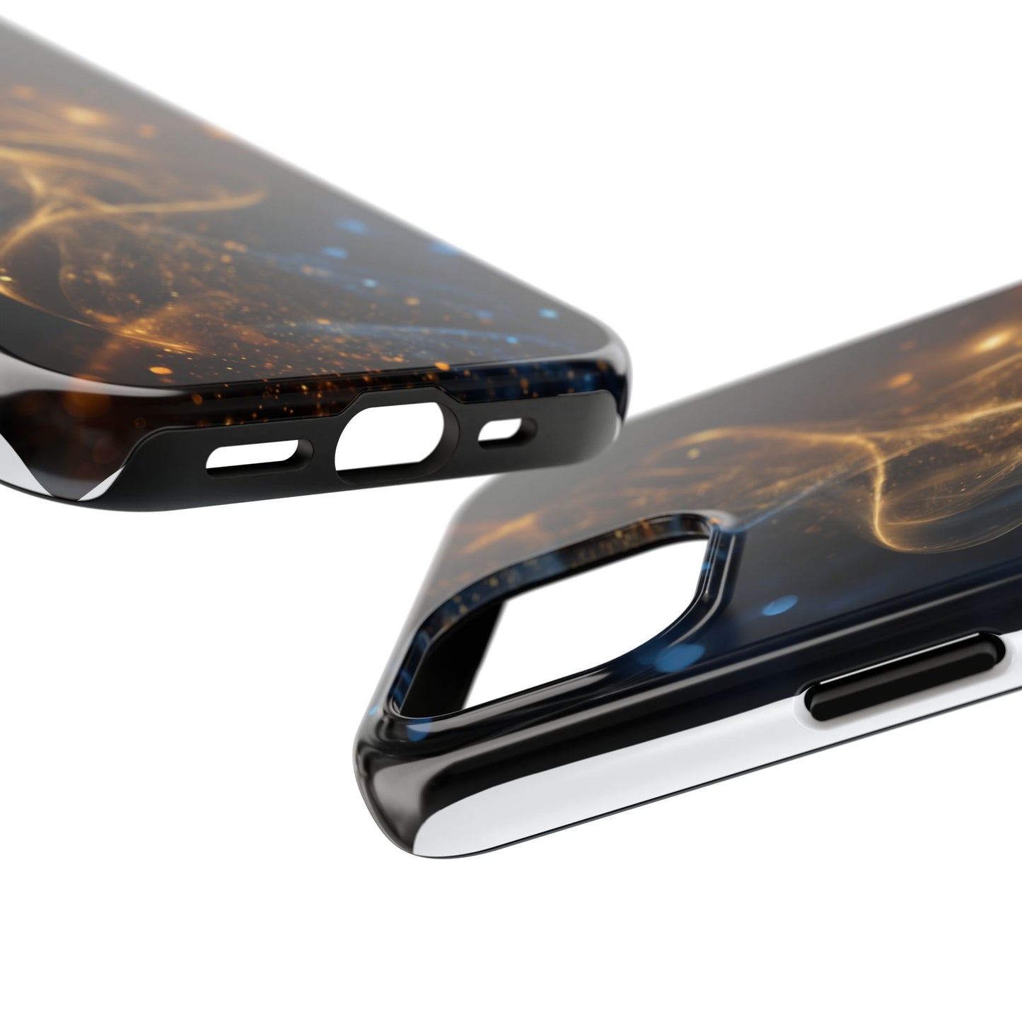 Stylish Tough Phone Cases with Sparkling Swirls Design