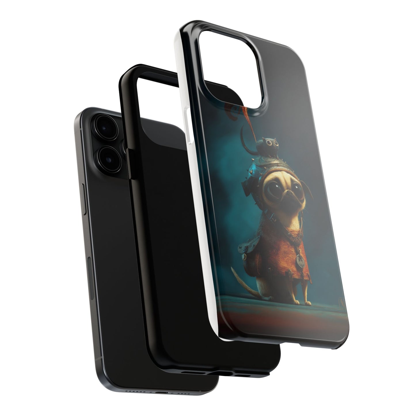 Cute Pug Adventure Tough Phone Case - Durable Protection for Pet Lovers
