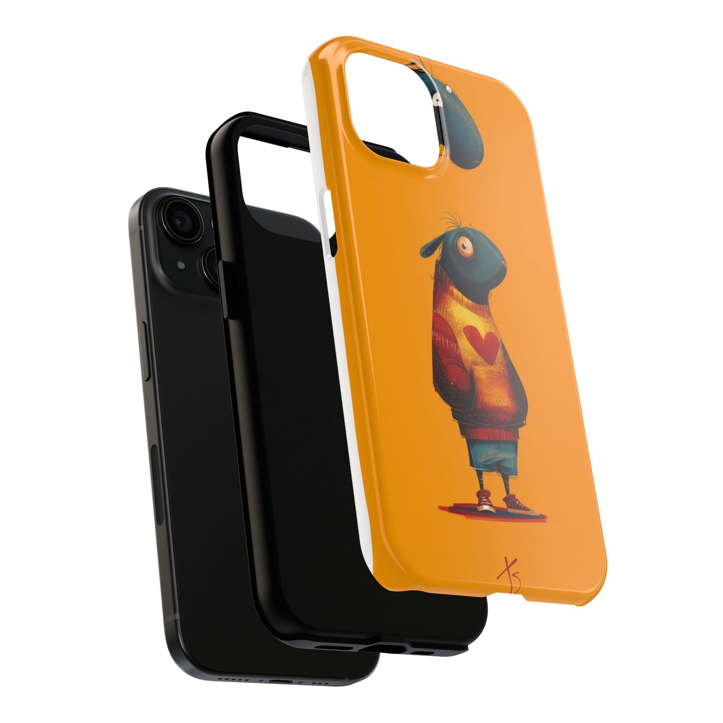 Cute Cartoon Tough Phone Case - Whimsical Sheep Design