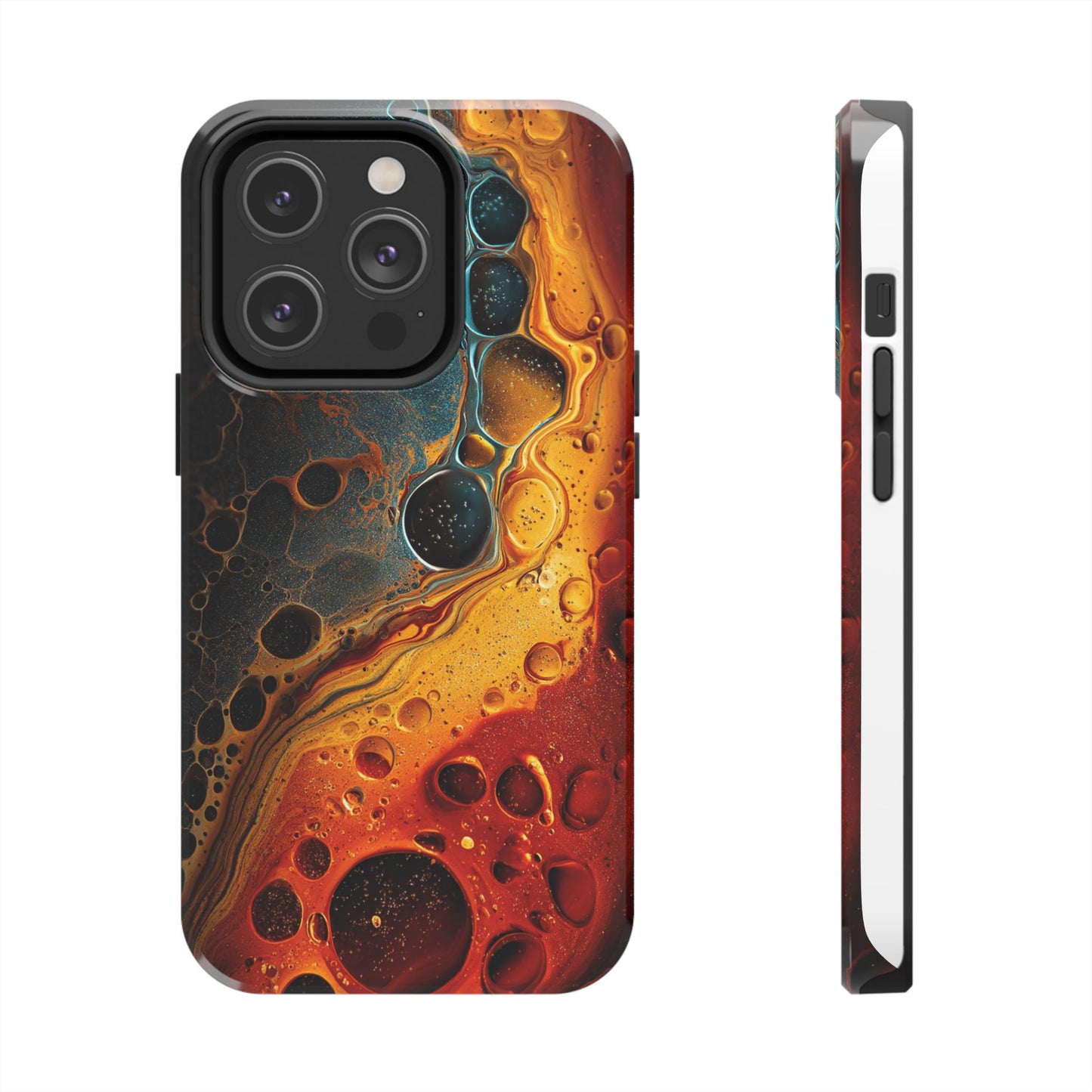 Abstract Lava Tough Phone Case - Vibrant Protective Cover for Adventurous Souls