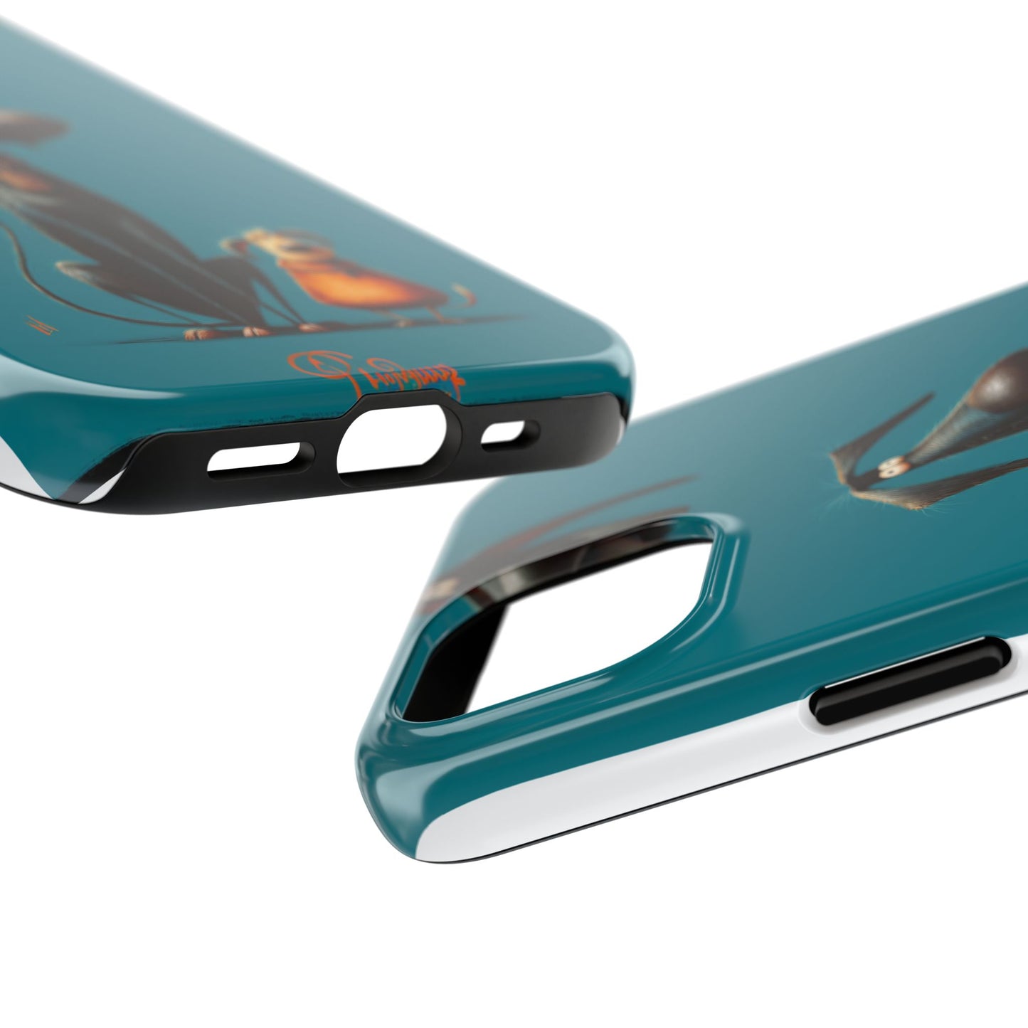 Whimsical Dog Art Tough Phone Case - Durable Protection for Pet Lovers