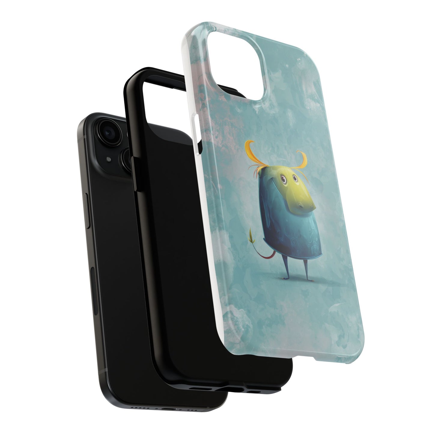 Cute Cartoon Bull Tough Phone Case - Durable & Fun Protection