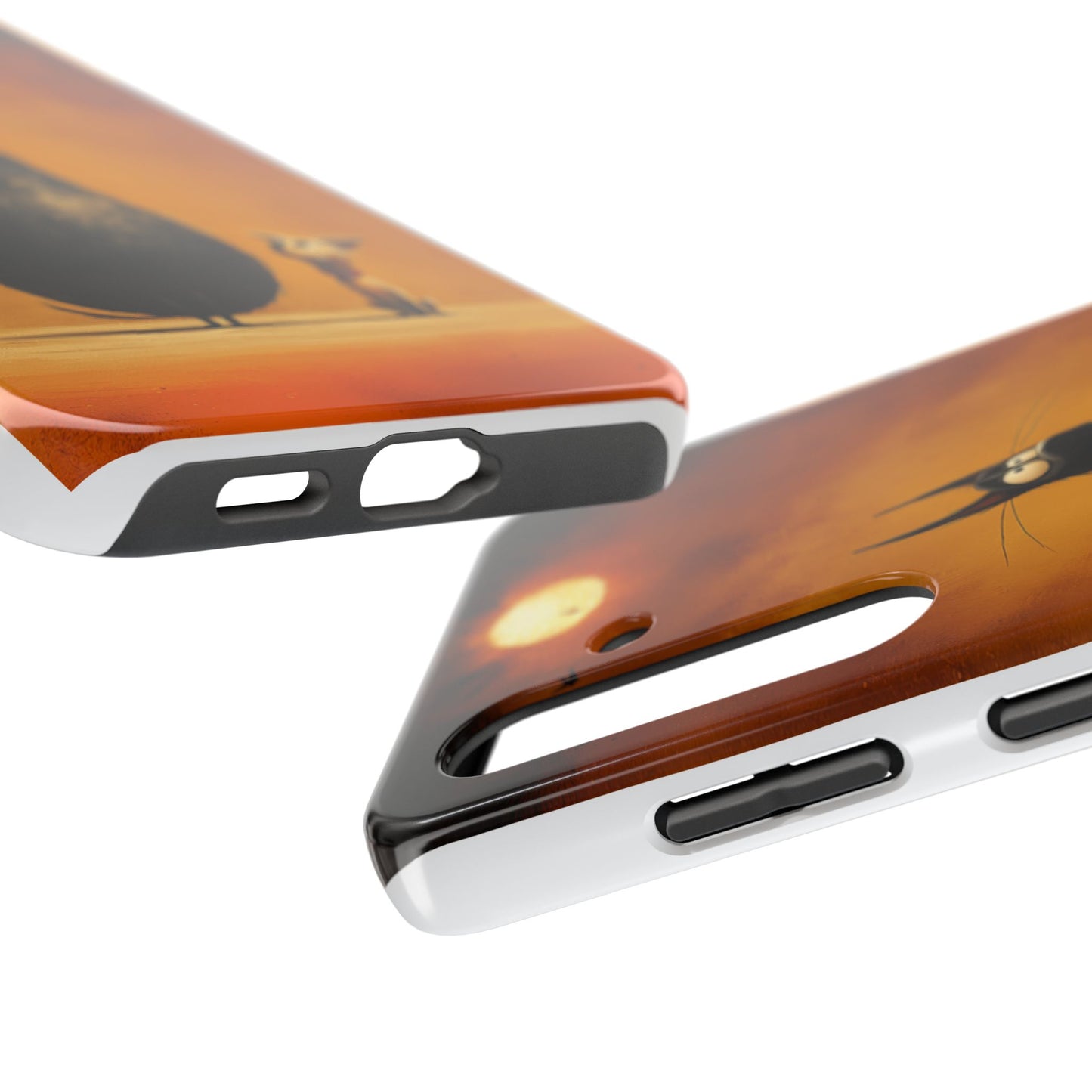 Whimsical Tough Phone Cases - Cat & Dog Design