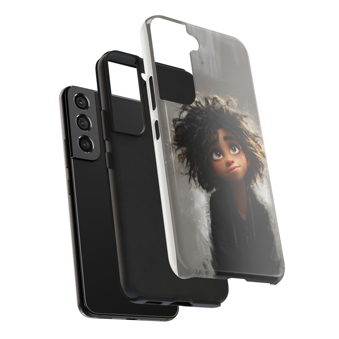 Artistic Tough Phone Case - Unique Character Design for Creative Souls