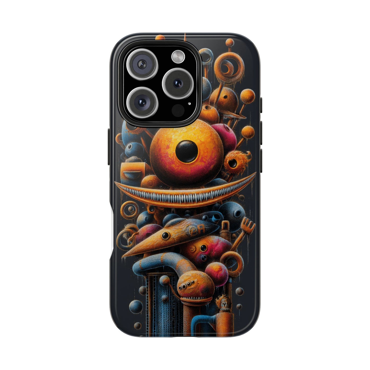 Unique Tough Phone Case with Abstract Art Design