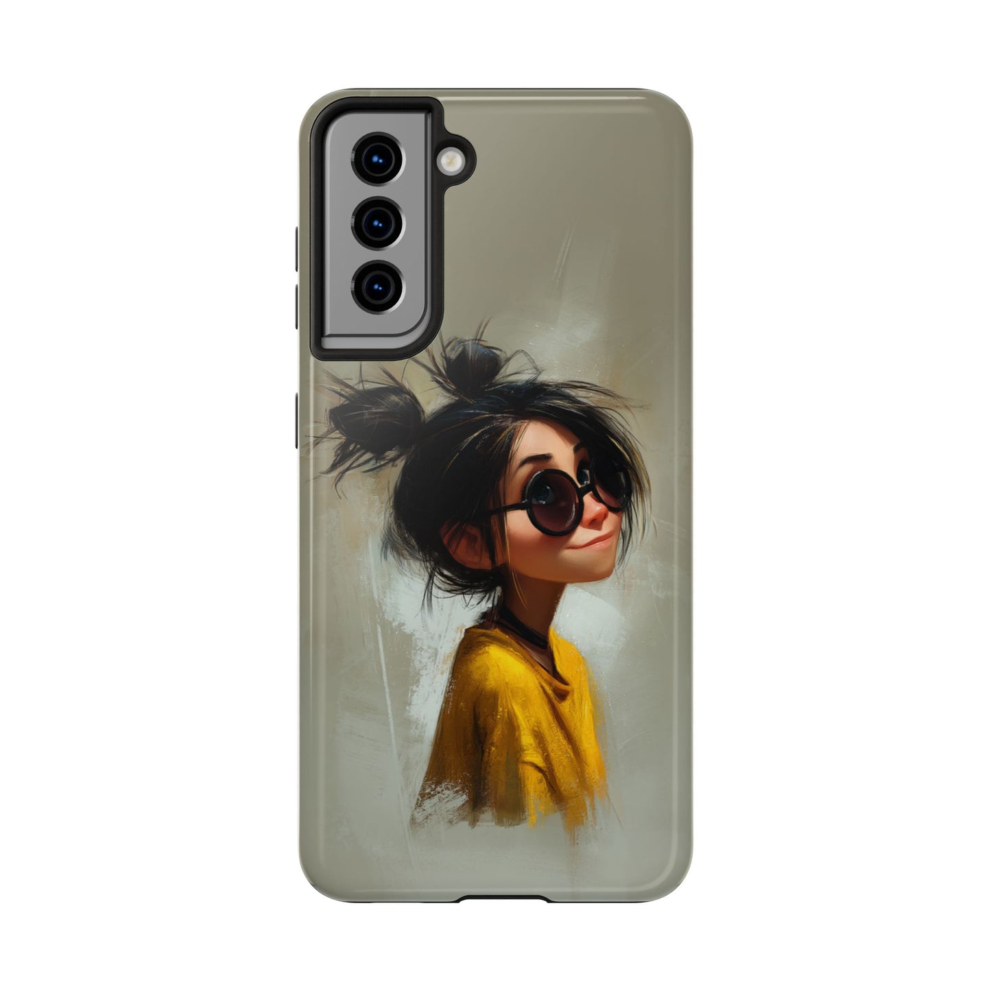 Trendy Tough Phone Case – Stylish Illustrated Girl Design for Fashion Lovers