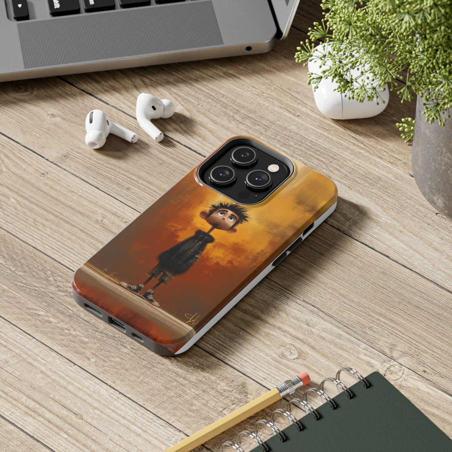 Unique Tough Phone Cases with Artistic Boy Design - Perfect for Kids and Teens