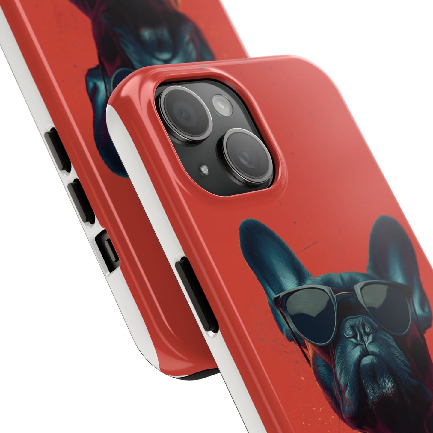 Rockin’ Dogs Tough Phone Case - Playful Guitarist & Cool Bulldog for Pet Lovers