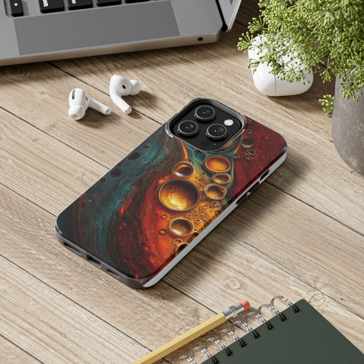 Abstract Art Tough Phone Case - Unique Colorful Design