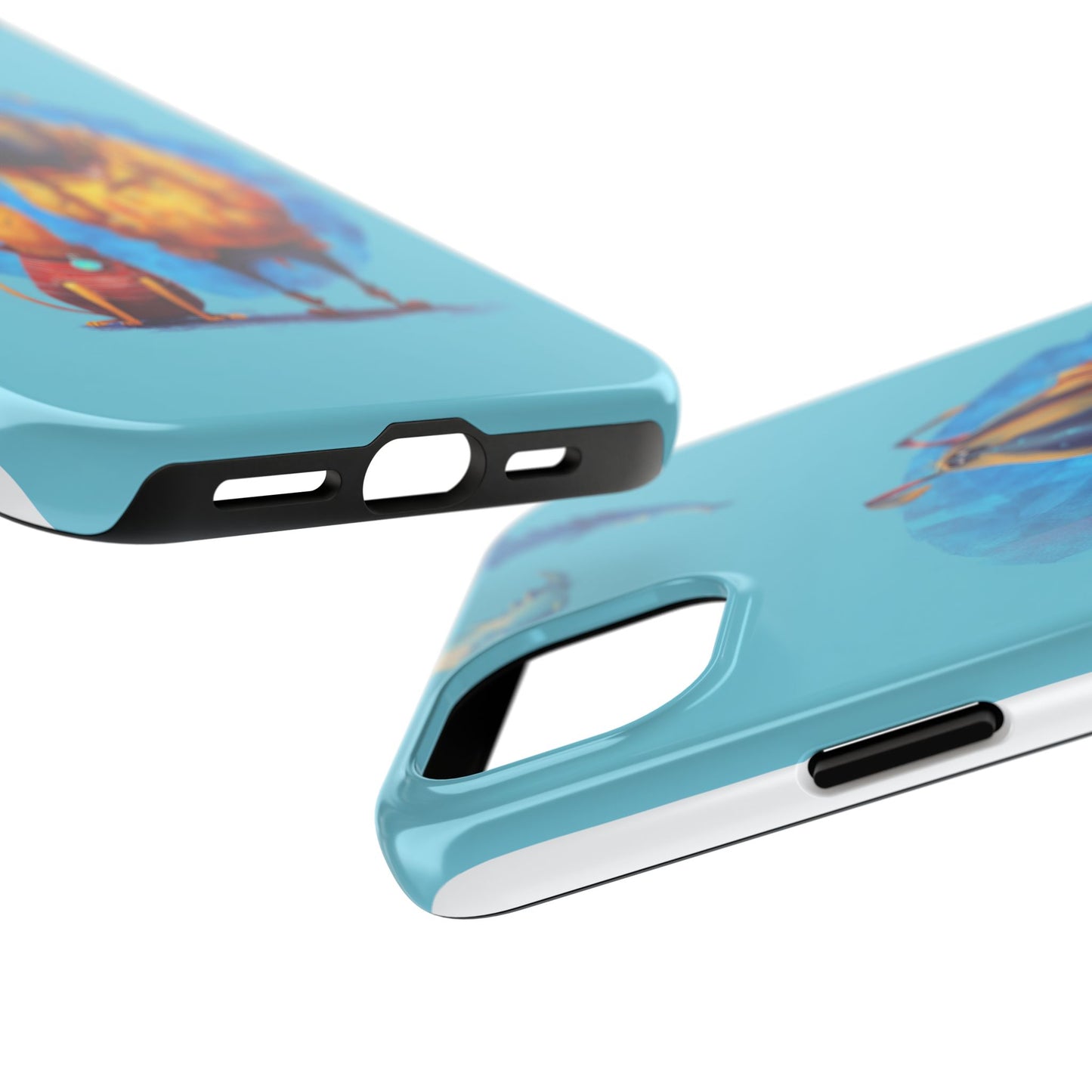 Whimsical Dog-Themed Tough Phone Case for Pet Lovers