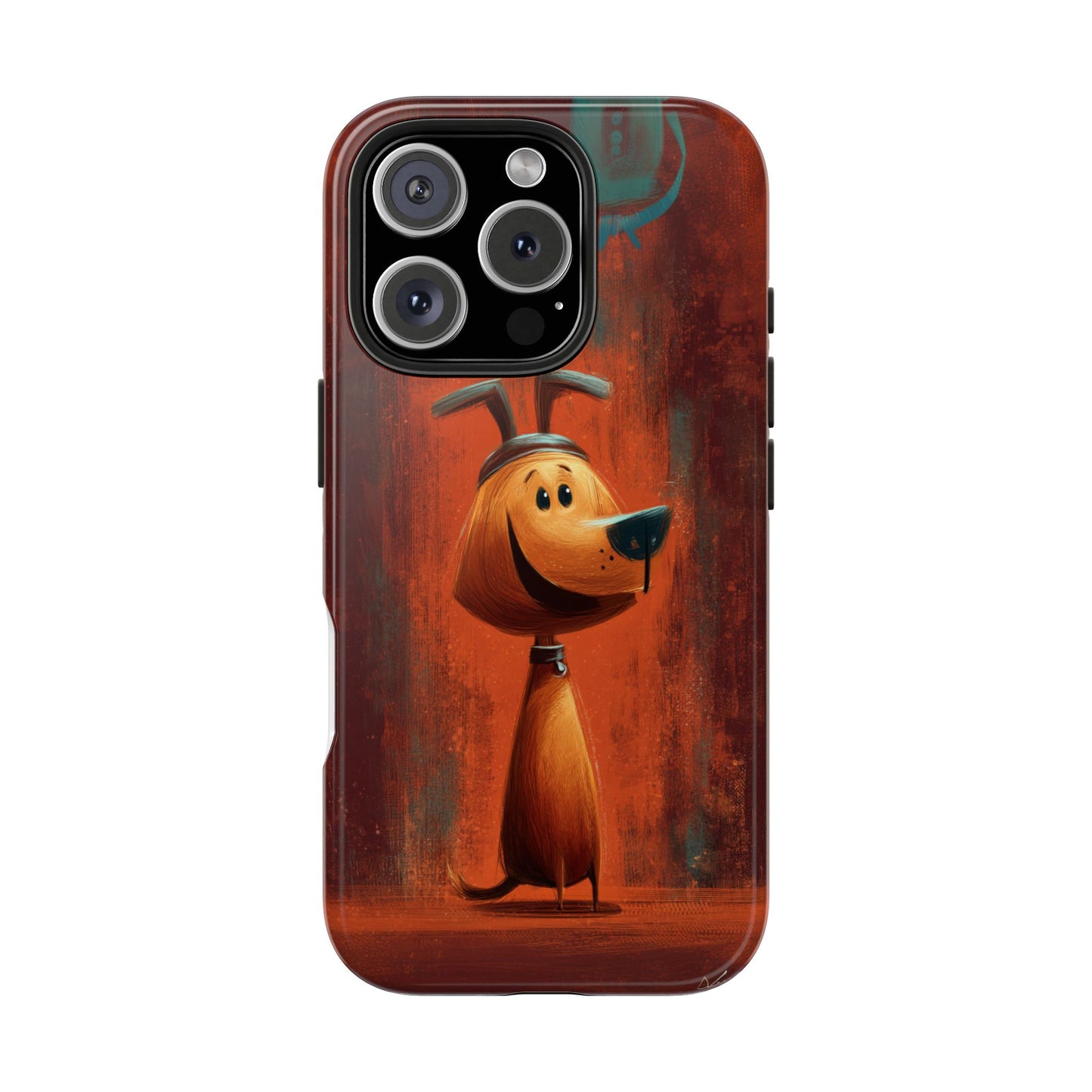 Playful Dog Art Tough Phone Case - Perfect for Pet Lovers