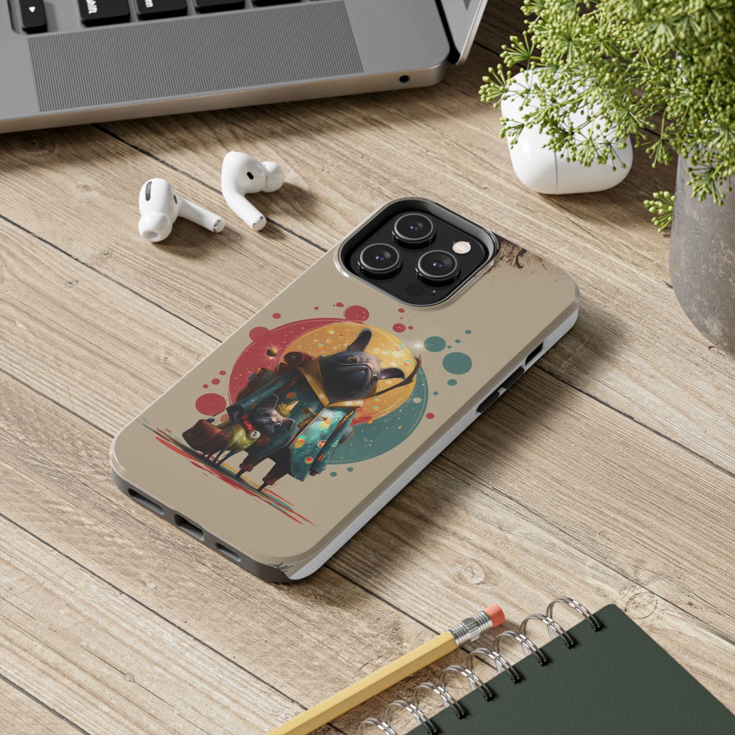 Whimsical Pet-Inspired Tough Phone Case - Perfect for Animal Lovers