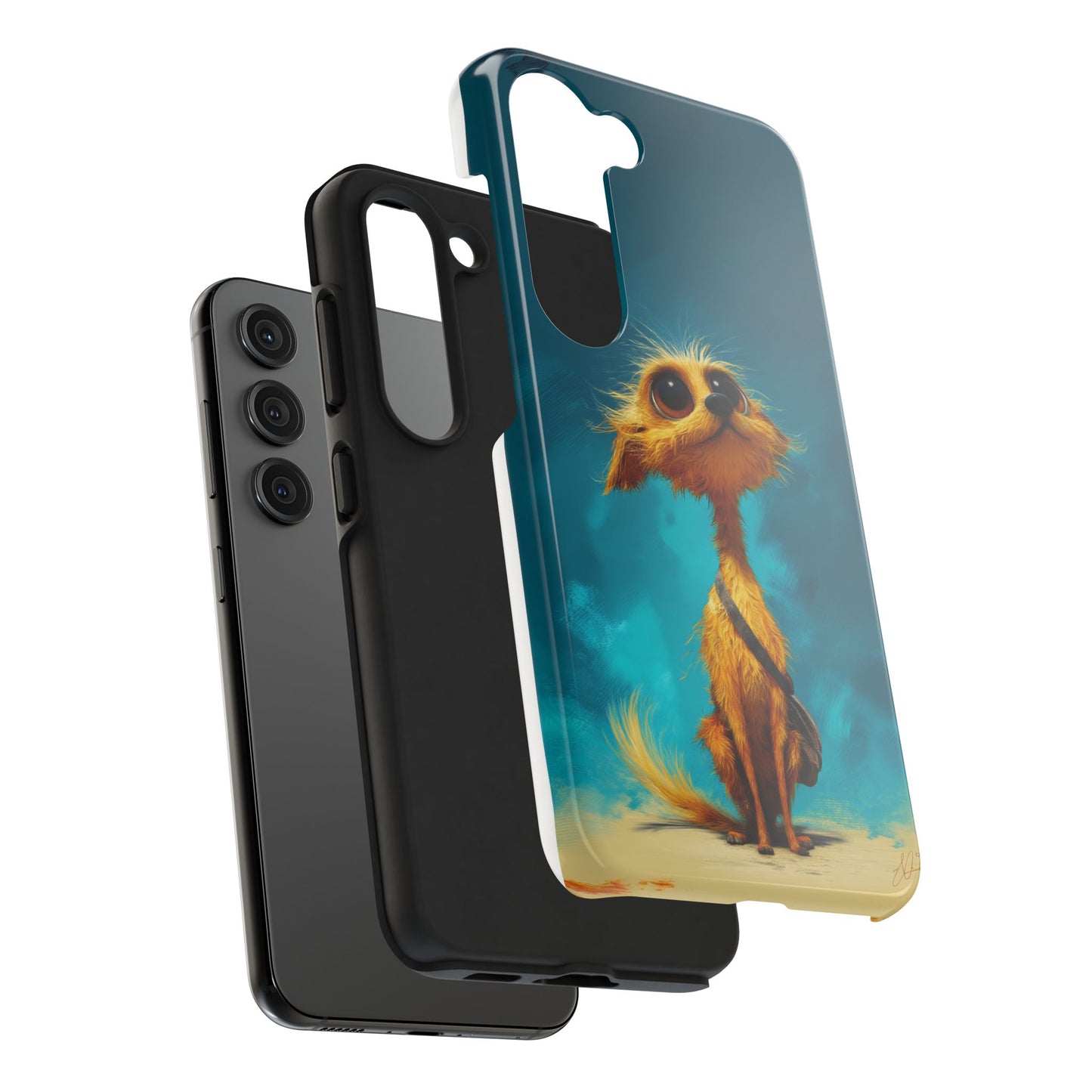 Whimsical Dog Art Tough Phone Case - Durable and Stylish Protection for Pet Lovers