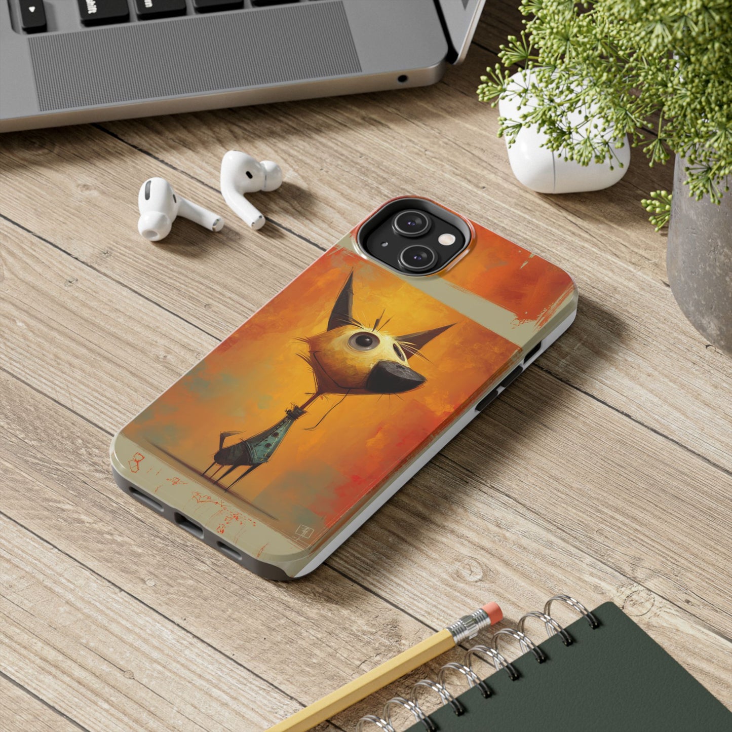 Whimsical Dog Art Tough Phone Case - Fun & Stylish Pet Lover Gift
