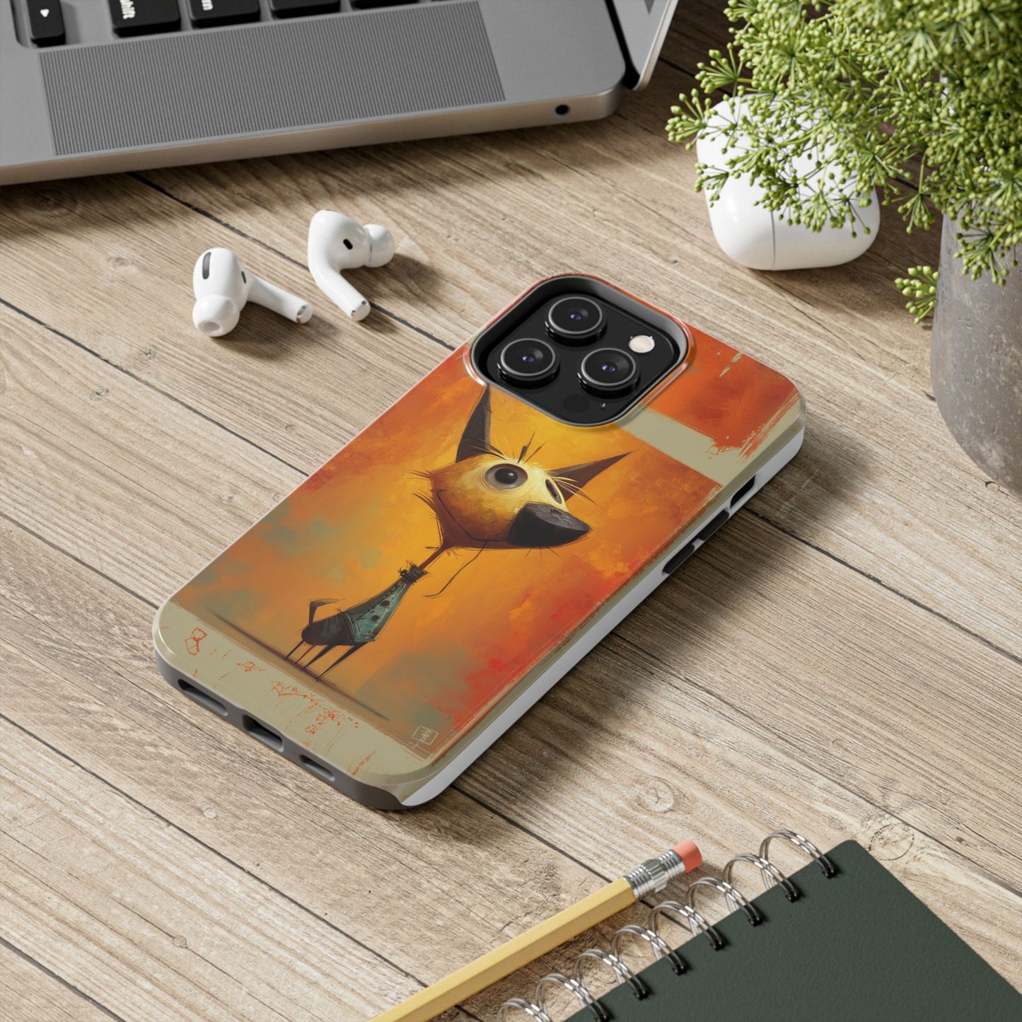 Whimsical Dog Art Tough Phone Case - Fun & Stylish Pet Lover Gift