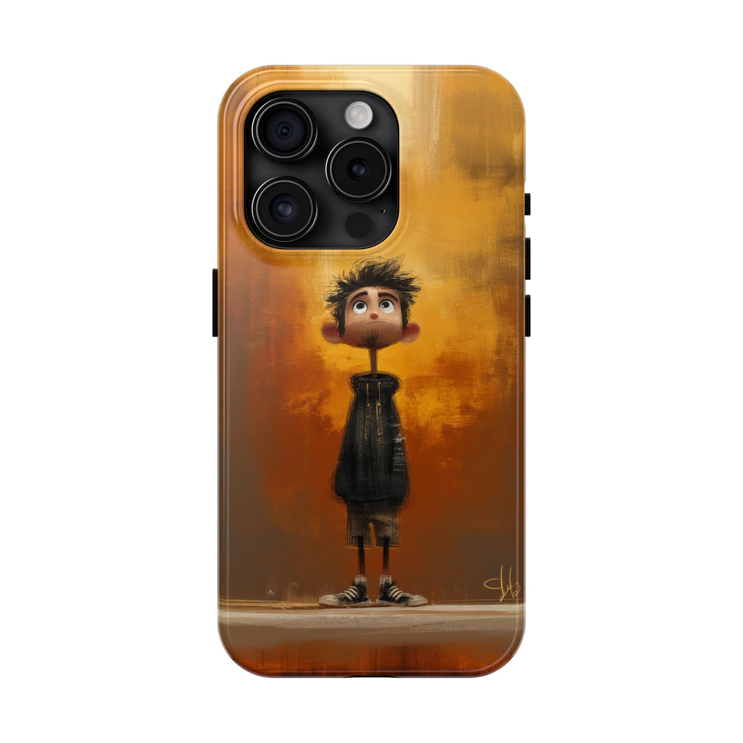 Unique Tough Phone Cases with Artistic Boy Design - Perfect for Kids and Teens