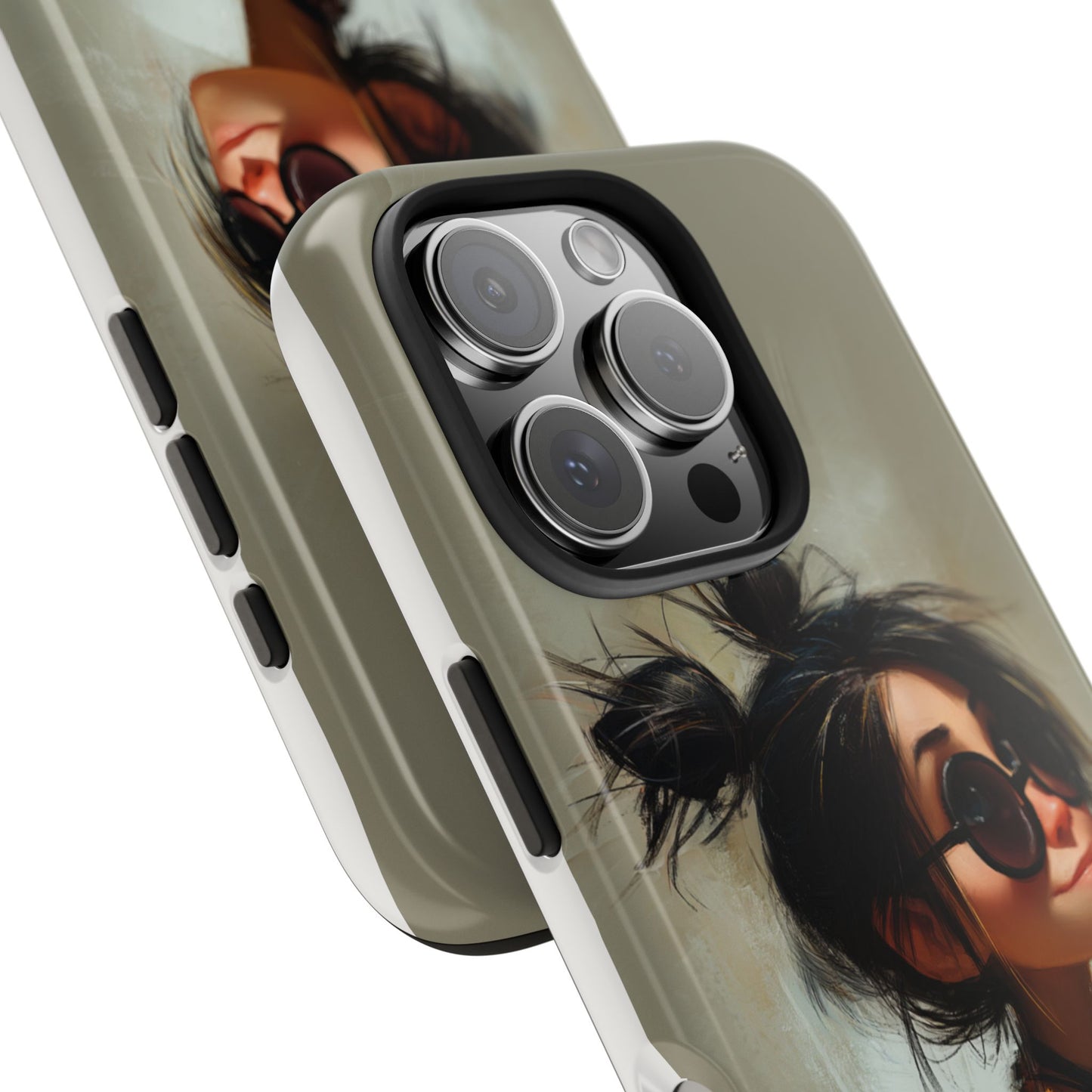 Trendy Tough Phone Case – Stylish Illustrated Girl Design for Fashion Lovers