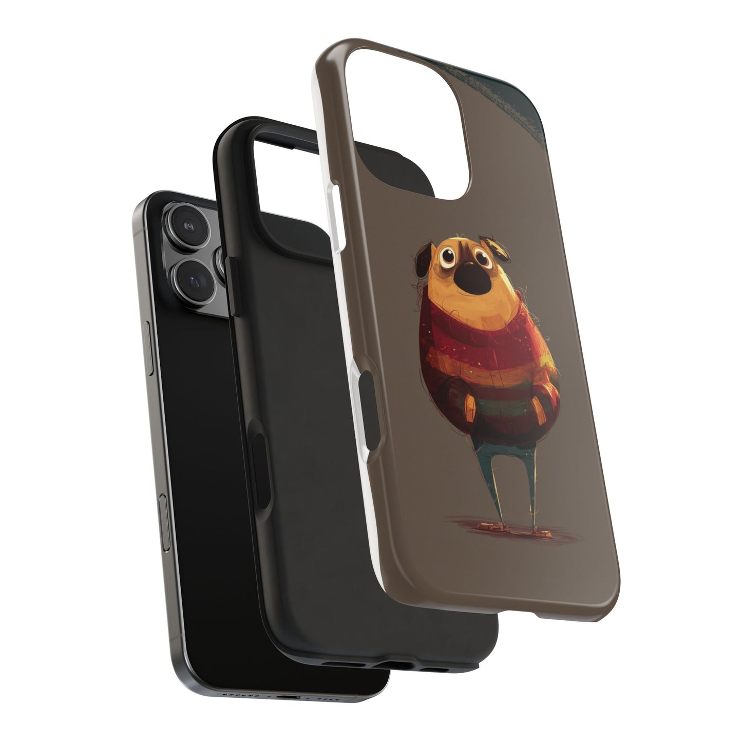 Cute Pug Tough Phone Case - Durable & Stylish Protection for Pet Lovers
