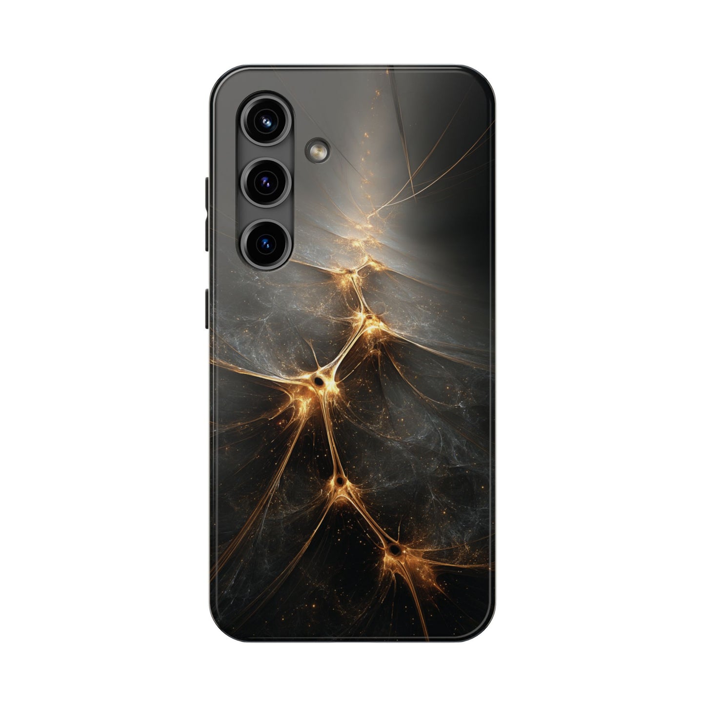 Tough Phone Case - Elegant Gold Fractal Design for Tech Lovers