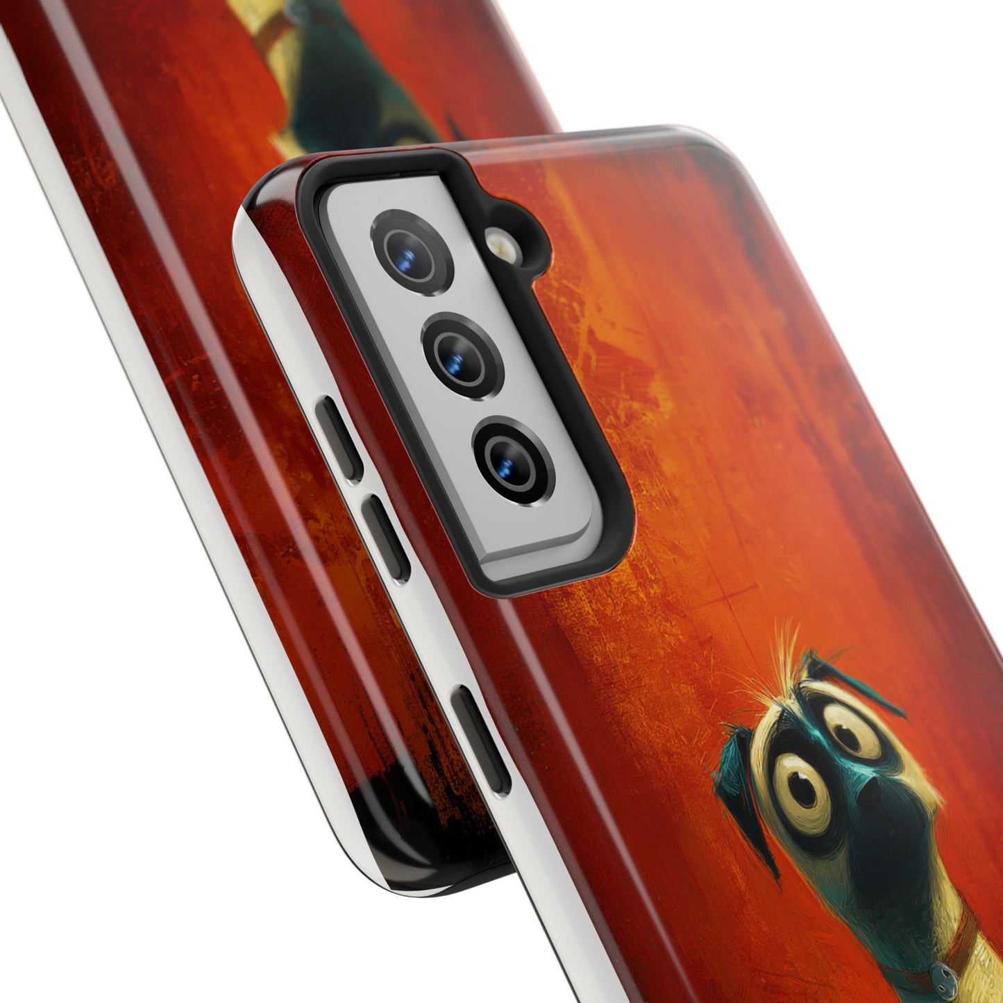 Whimsical Dog Art Tough Phone Case - Durable Protection for Pet Lovers