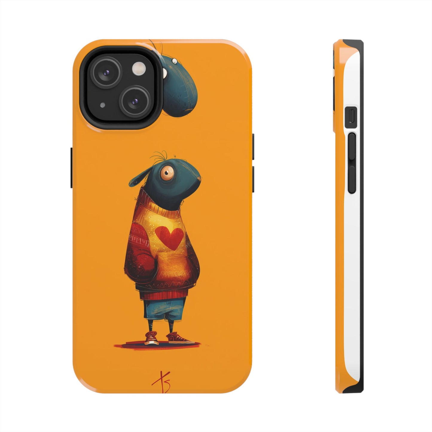 Cute Cartoon Tough Phone Case - Whimsical Sheep Design