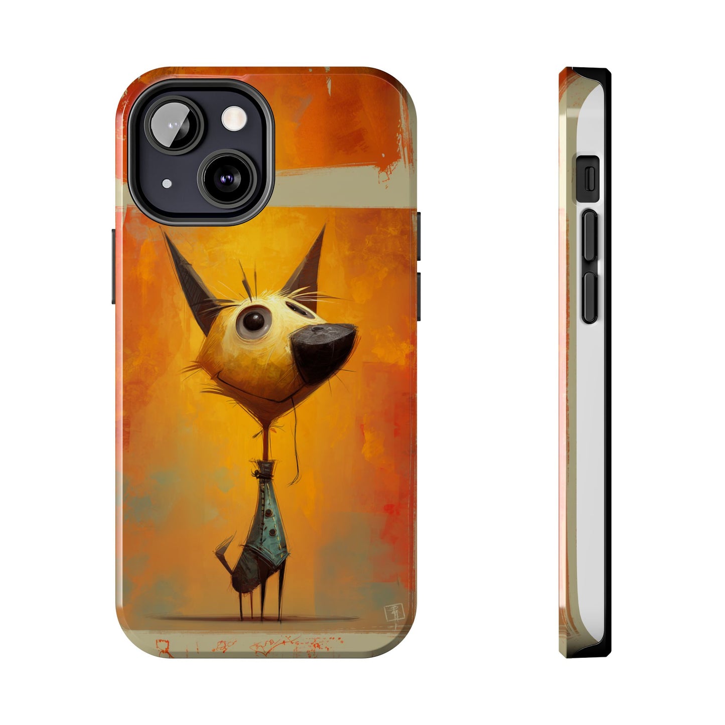 Whimsical Dog Art Tough Phone Case - Fun & Stylish Pet Lover Gift