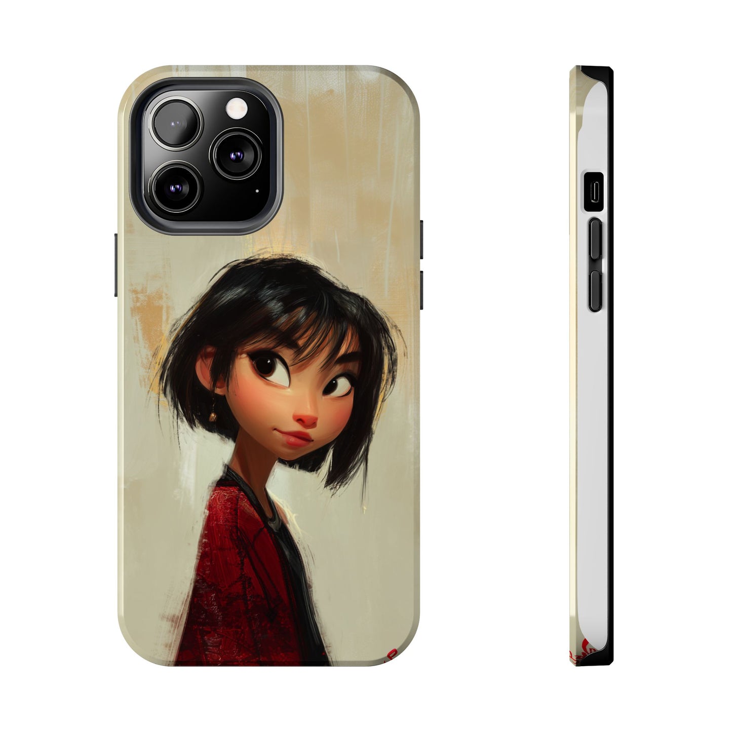 Artistic Tough Phone Case - Cute Character Design for Kids and Teens