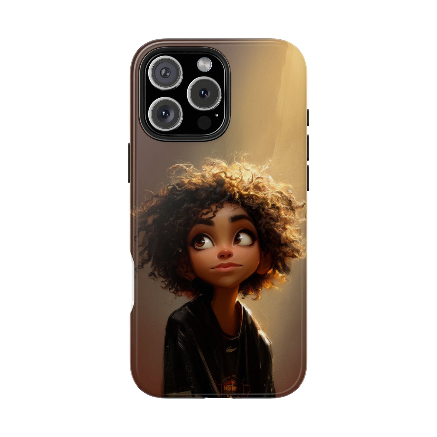 Artistic Tough Phone Case with Whimsical Character Design