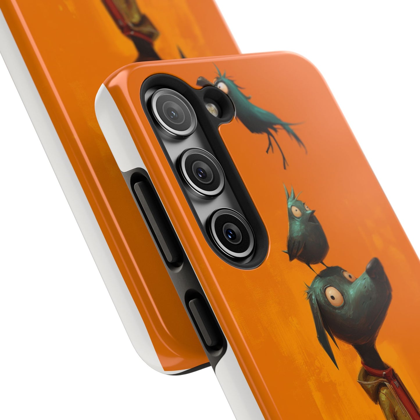 Fun Dog & Bird Tough Phone Cases - Quirky Animal Art for Pet Lovers