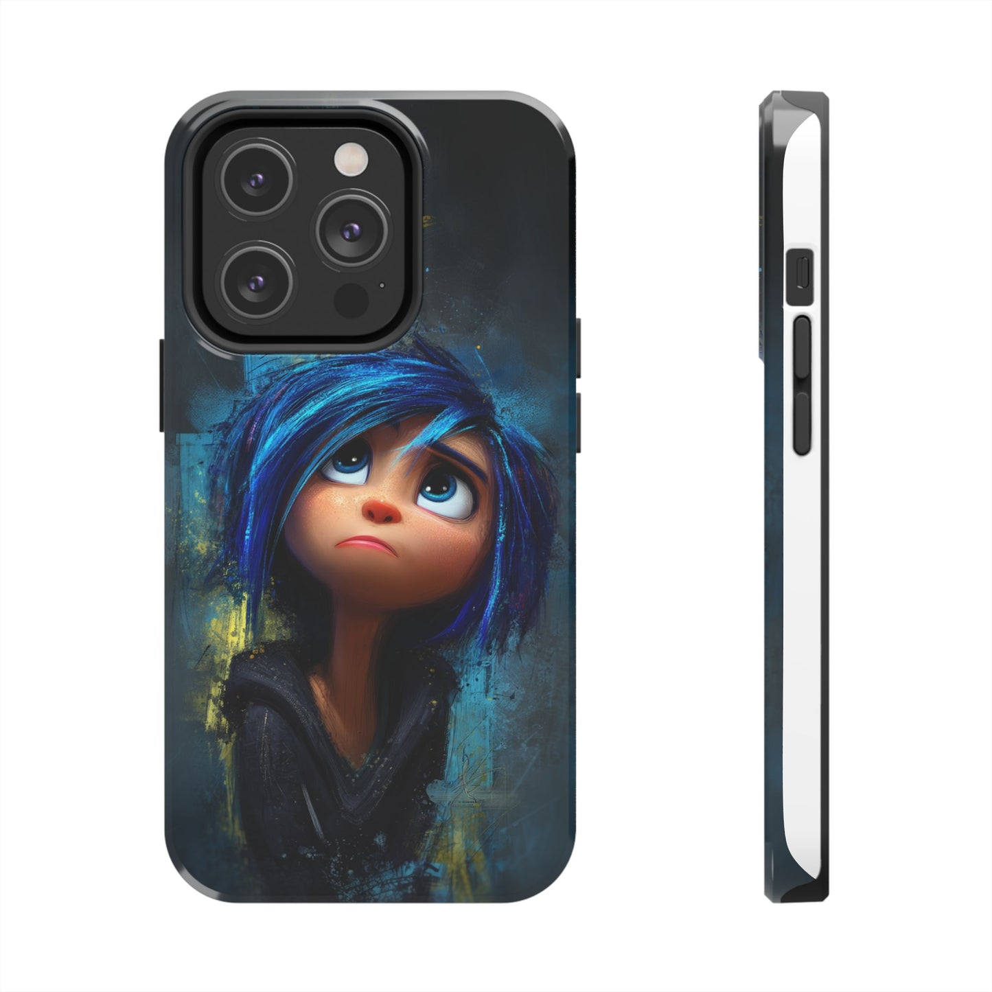 Unique Artsy Tough Phone Case – Emotional Abstract Design for Creative Souls