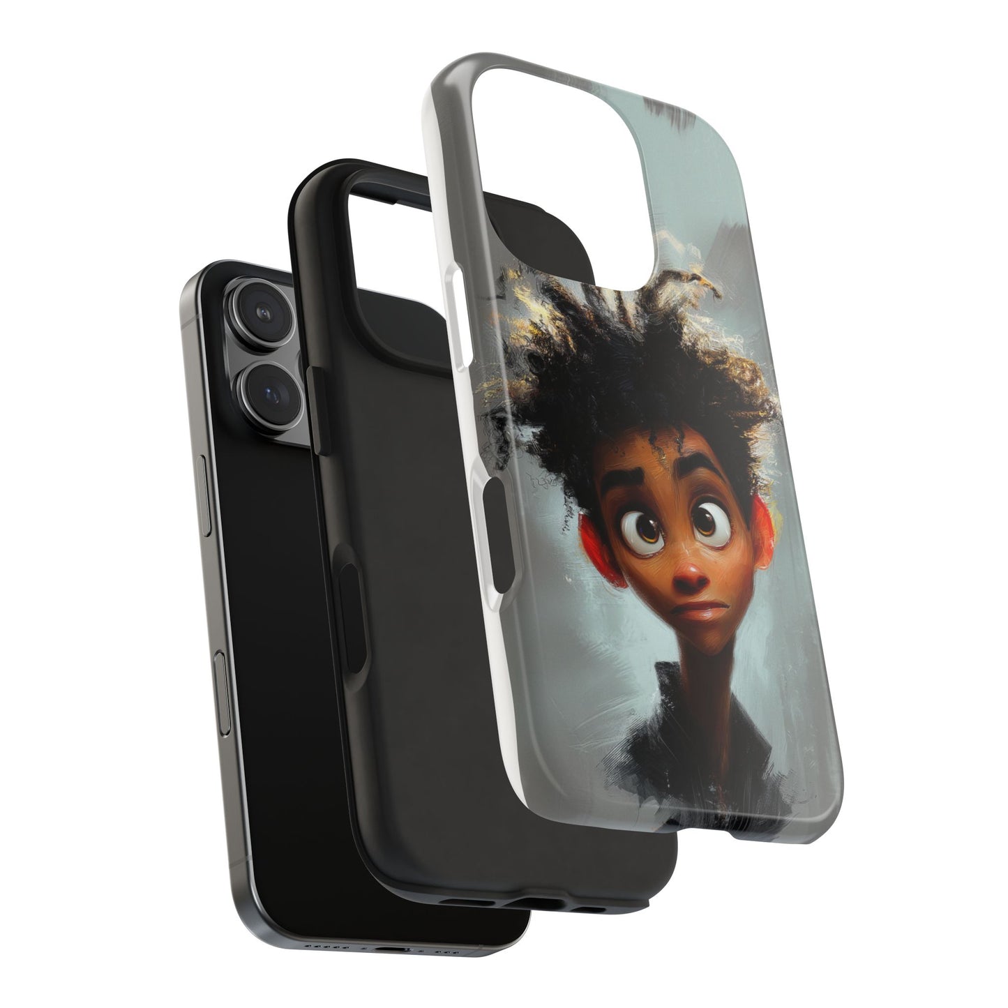 Artistic Tough Phone Case - Unique Design with Character - Great Gift Idea