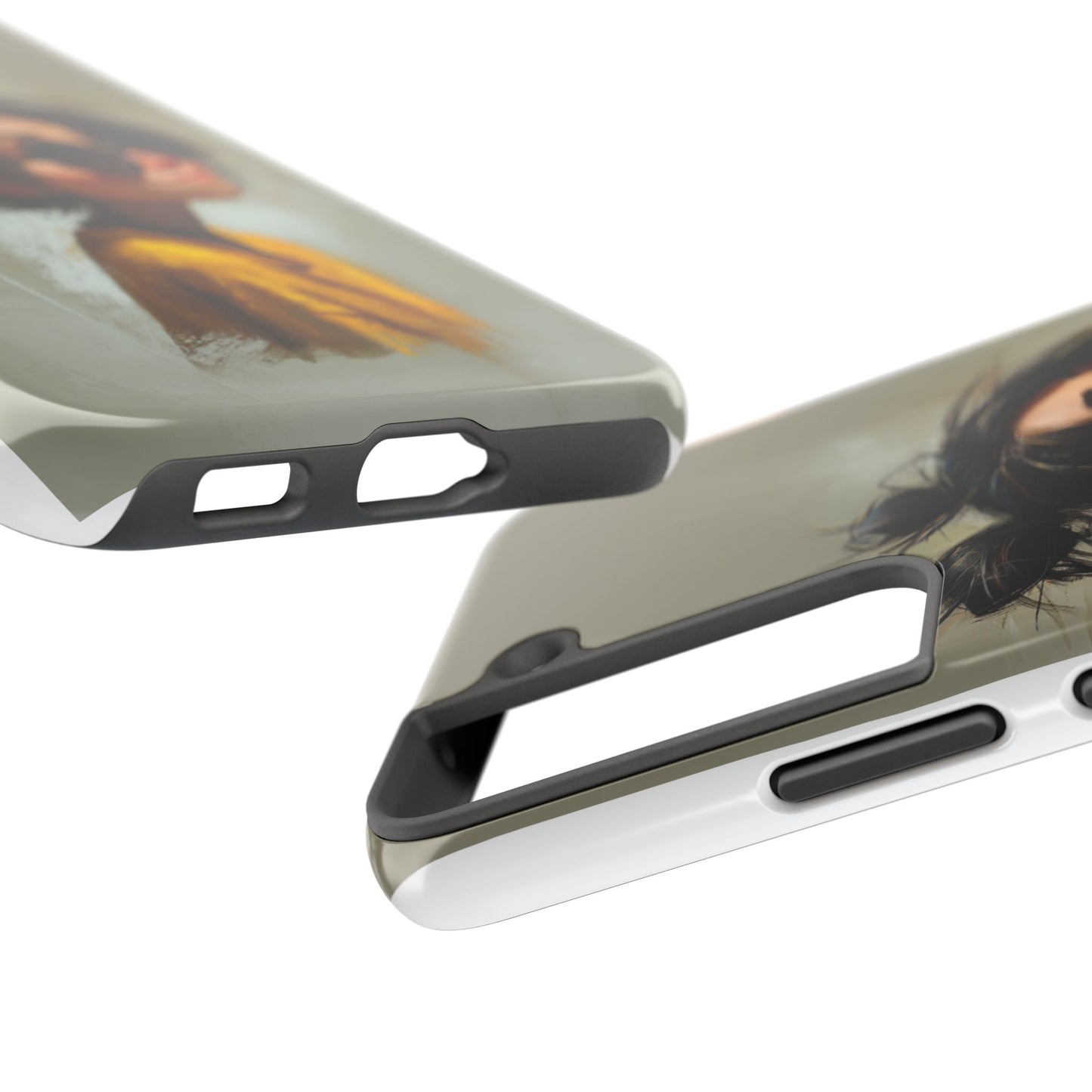 Trendy Tough Phone Case – Stylish Illustrated Girl Design for Fashion Lovers