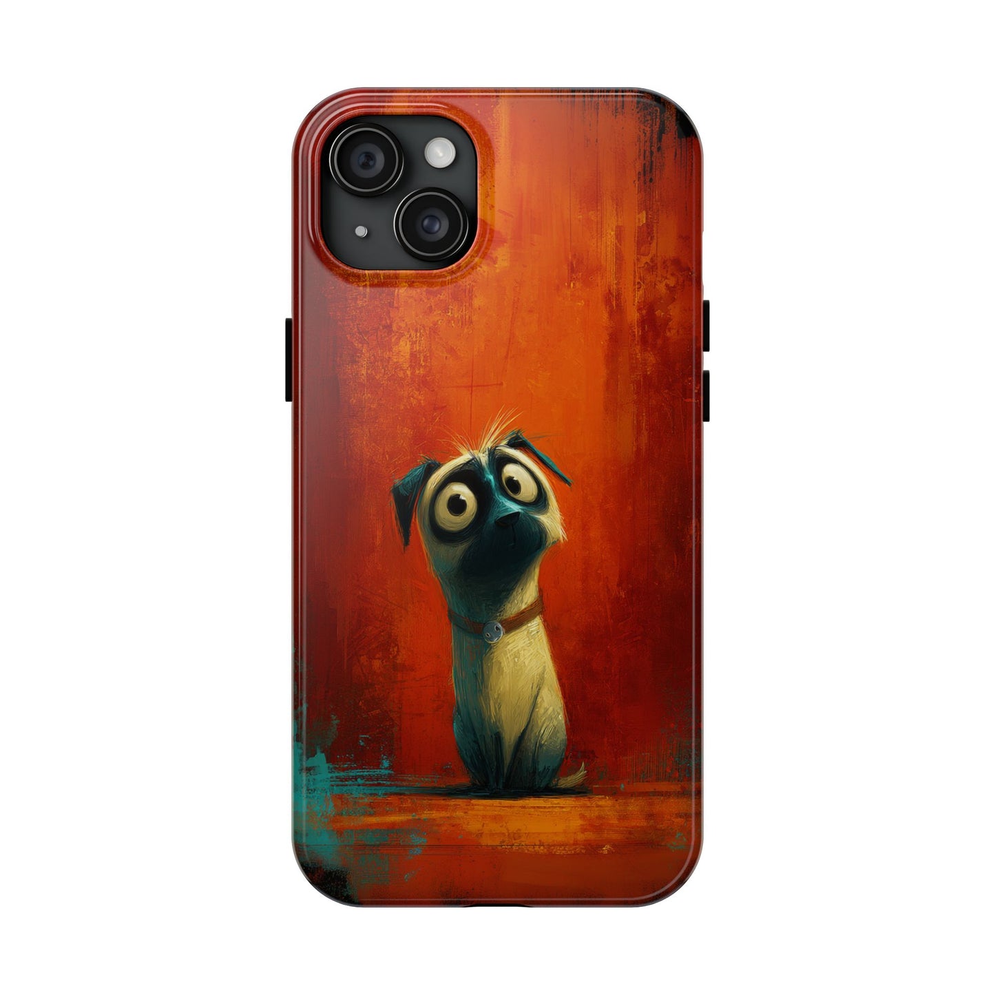 Whimsical Dog Art Tough Phone Case - Durable Protection for Pet Lovers