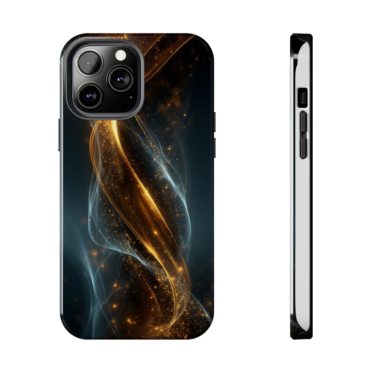 Stylish Tough Phone Case with Elegant Swirl Design