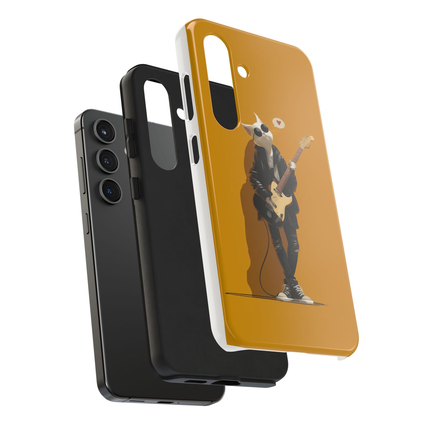 Cool Cat with Sunglasses Playing Guitar Tough Phone Case