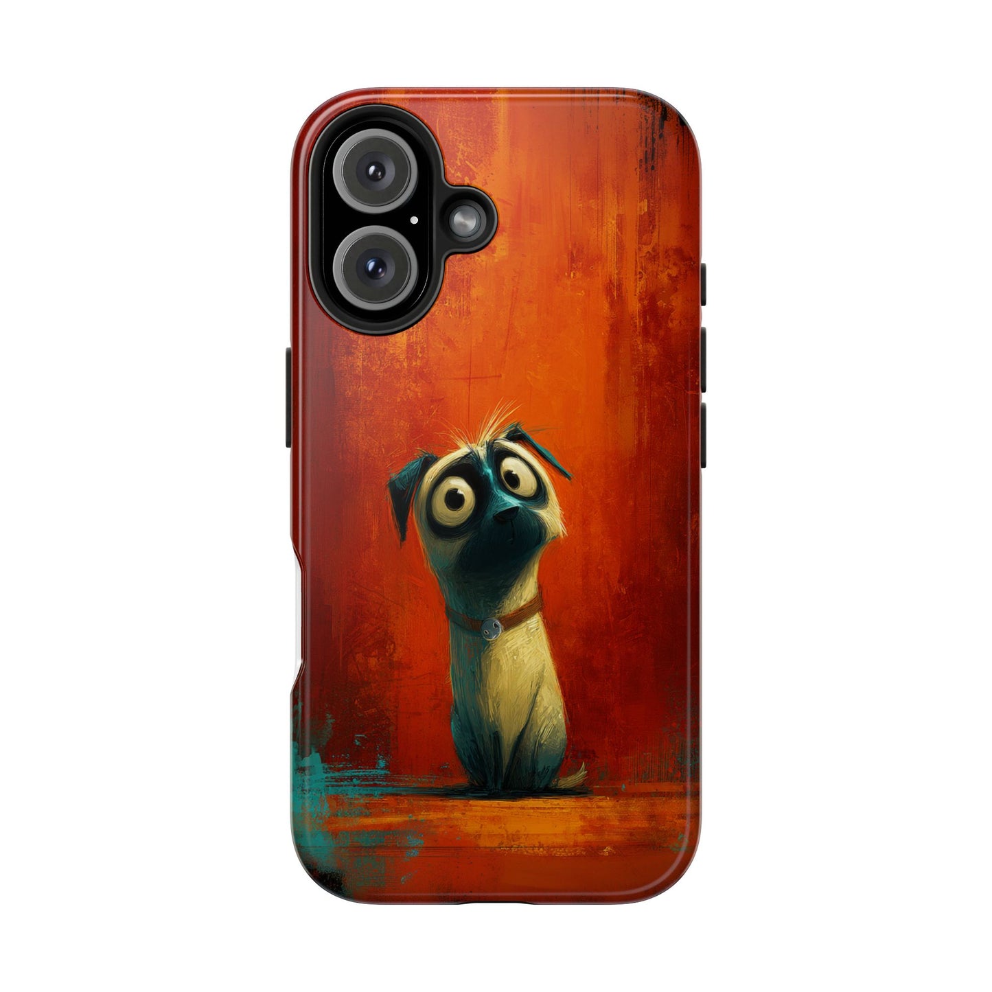 Whimsical Dog Art Tough Phone Case - Durable Protection for Pet Lovers