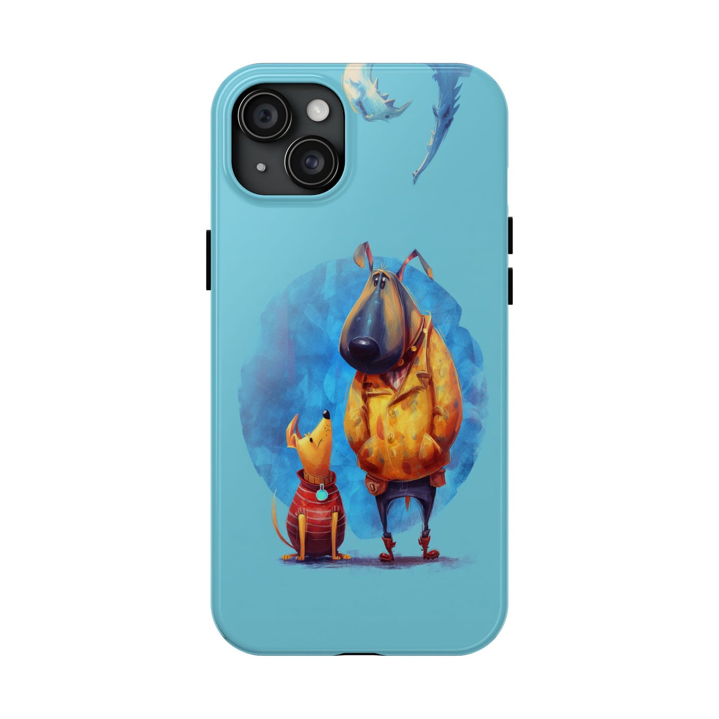 Whimsical Dog-Themed Tough Phone Case for Pet Lovers