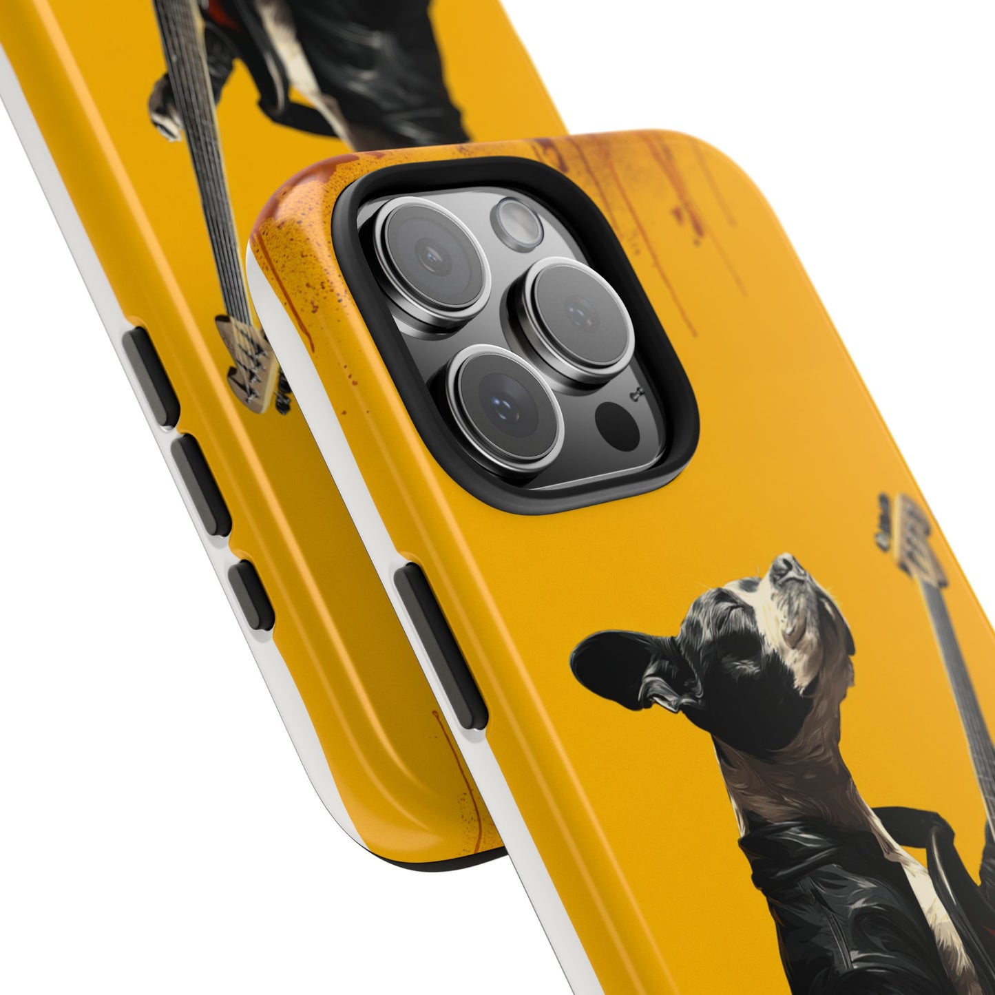 Rock Star Dog with Guitar Tough Phone Case – Wearable Art for Pet & Music Enthusiasts