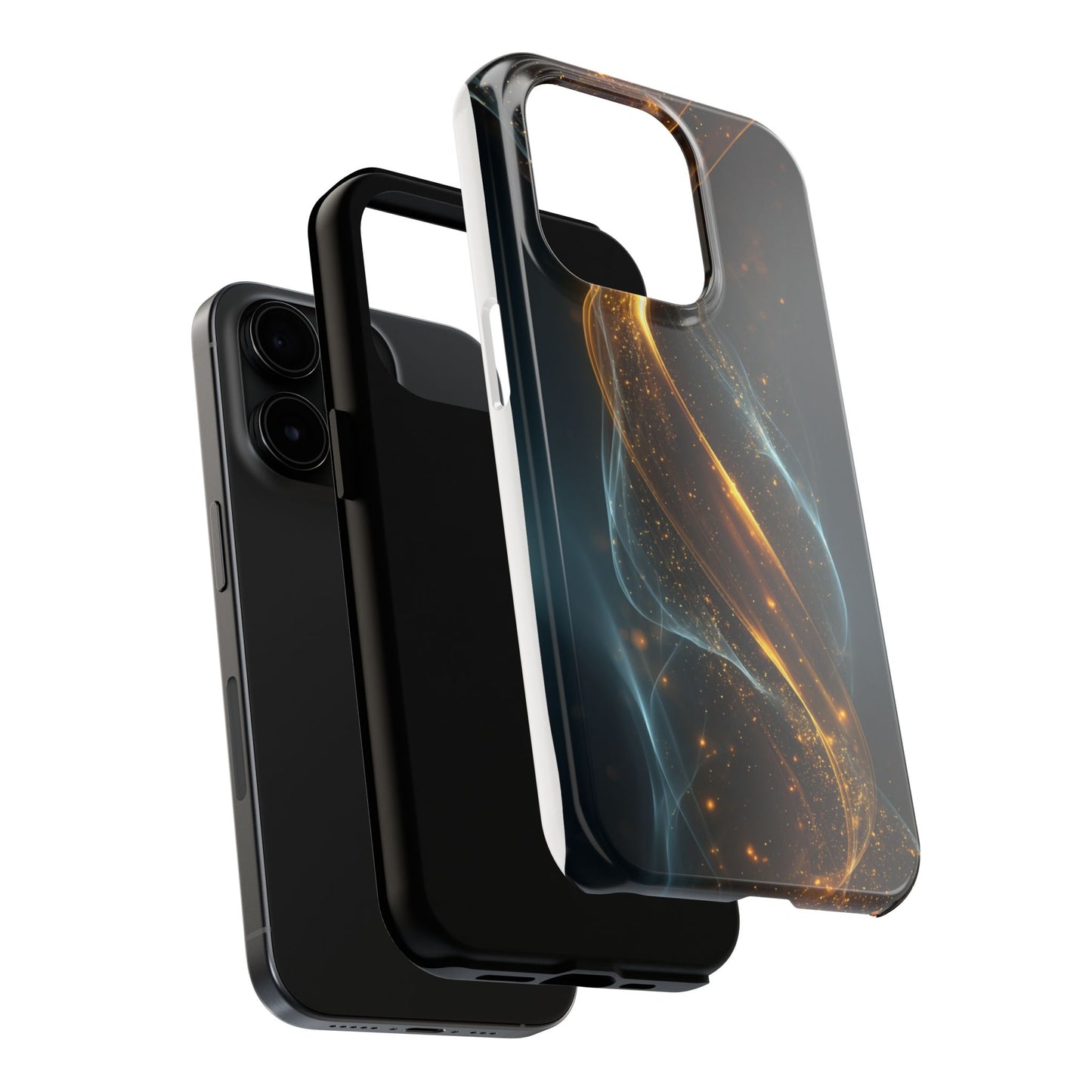 Stylish Tough Phone Case with Elegant Swirl Design